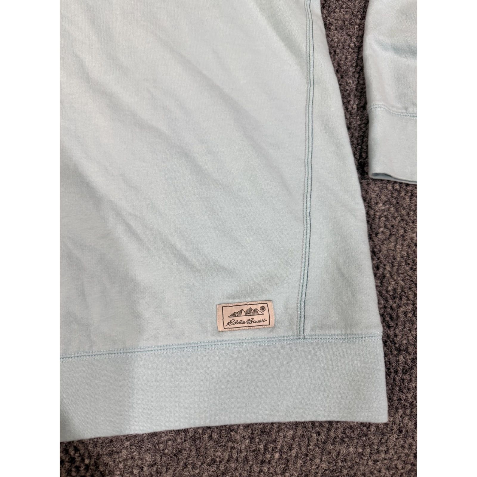Eddie Bauer Eddie Bauer Sweatshirt Mens 2XL Light Blue Crewneck Fleece Pullover Logo Patch Crew Neck Rib Knit Cuffs & Hem Size US XXL / EU 58 / 5 - 3 Thumbnail