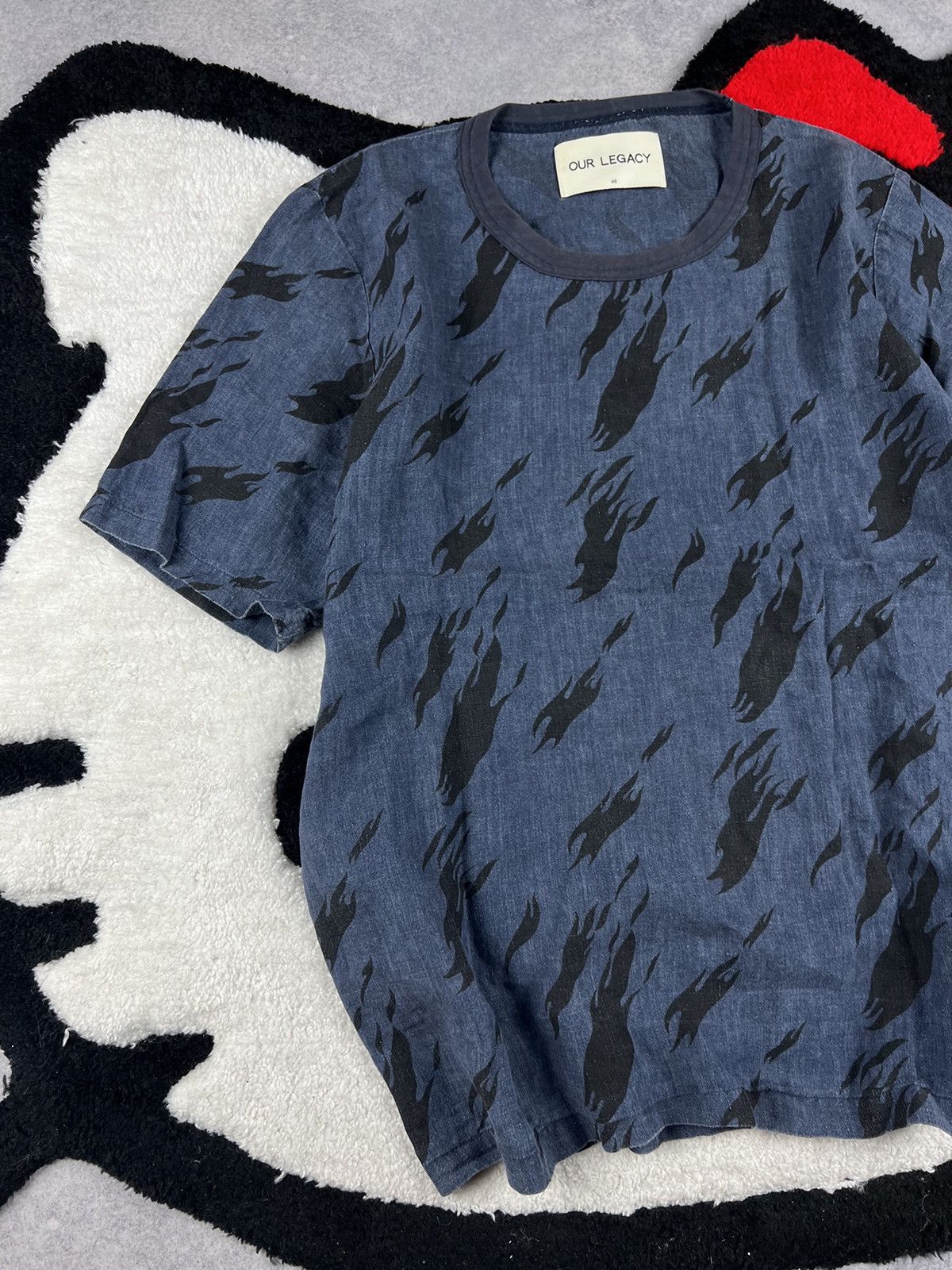 Our Legacy Rare Our Legacy Linen Overprinted Y2K Tee Shirt Size US L / EU 52-54 / 3 - 2 Thumbnail
