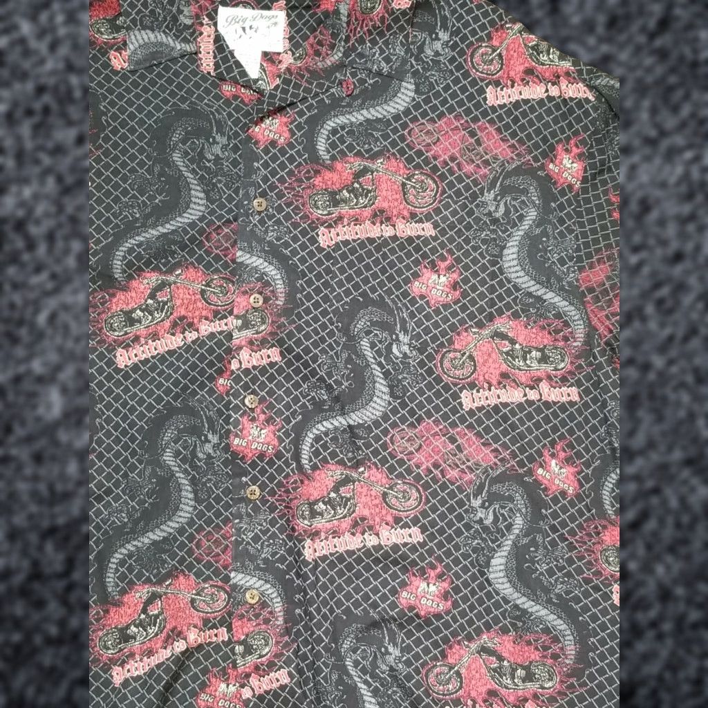 Big Dogs Authentic Big Dogs Shirt Men 3XL Multicolor Hawaiian Motorcycle Dragon Biker Mens Size US XXL / EU 58 / 5 - 1 Thumbnail