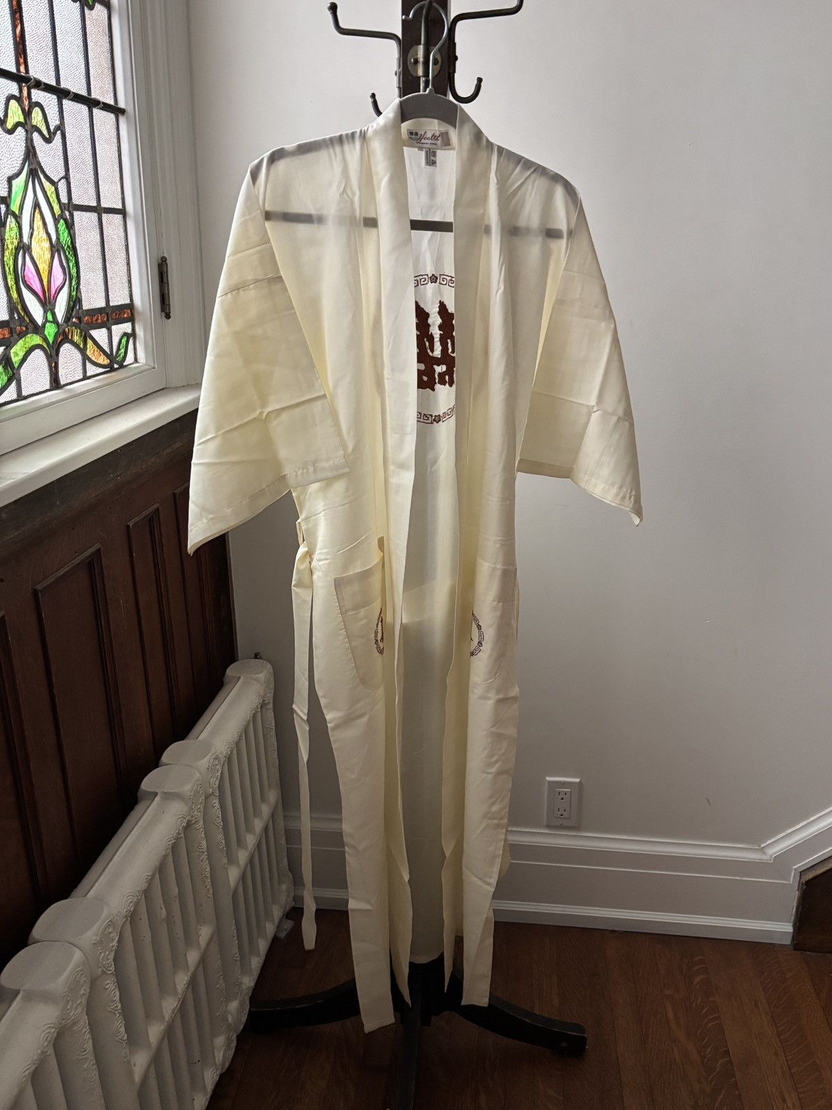 Vintage Vintage Bath Robe Cotton Chinese Embroidered Lounge Belted Size US M / EU 48-50 / 2 - 4 Thumbnail