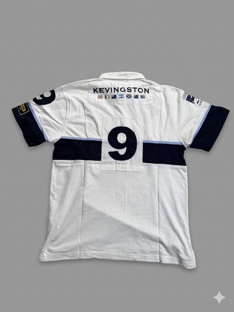 Vintage Kevingston Argentina Rugby Union Polo Shirt White Navy M Size US M / EU 48-50 / 2 - 2 Thumbnail