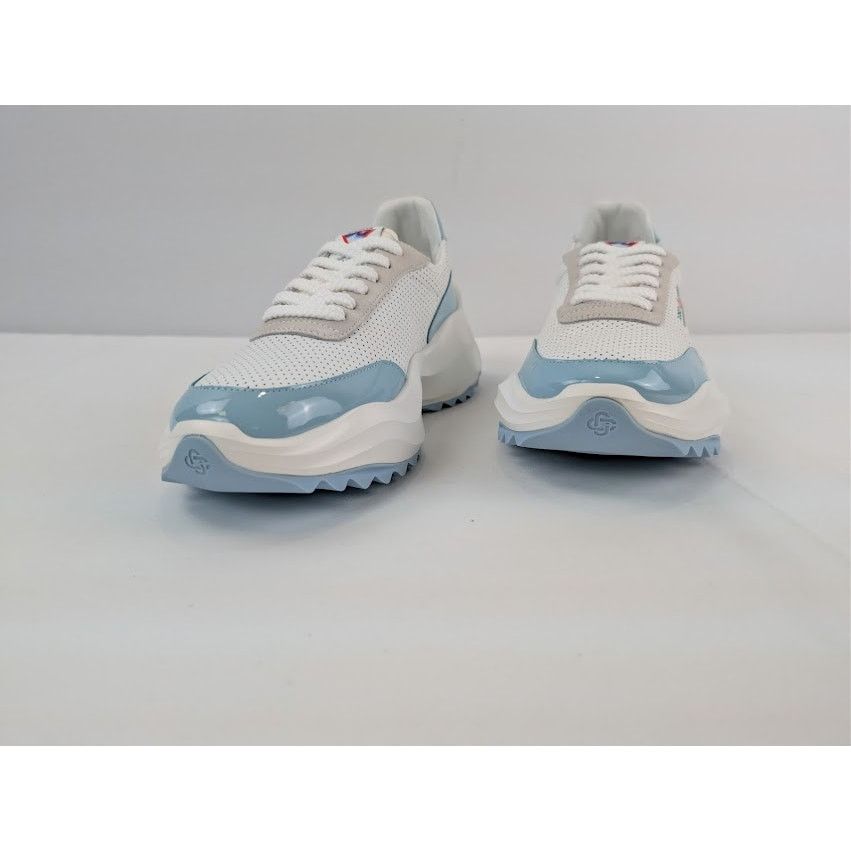 Casablanca o1rshd1 Leather Atlantis Sneaker in White / Light Blue Size US 9 / EU 42 - 8 Thumbnail
