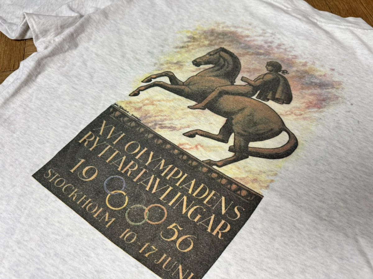 Adidas 80’s Adidas Grey 1956 Stockholm Olympic T-Shirt S Oversized Size US S / EU 44-46 / 1 - 11 Thumbnail