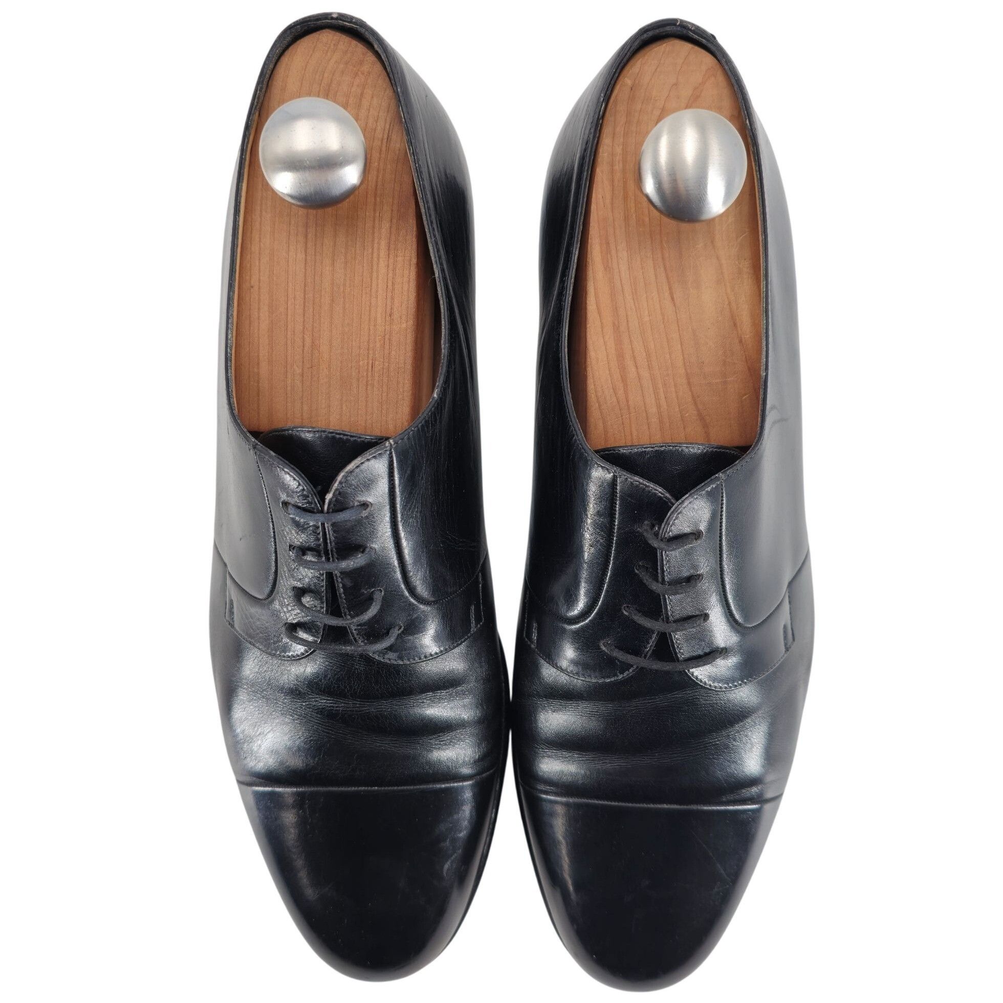 Testoni Vintage A. Testoni Men's 8 Italian Black Calf Leather Dress Size US 8 / EU 41 - 12 Thumbnail