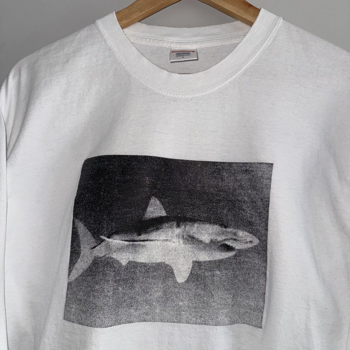 Supreme MISPRINT 2011 Shark Long Sleeve Mirror Logo L/S Shirt Size US L / EU 52-54 / 3 - 1 Thumbnail