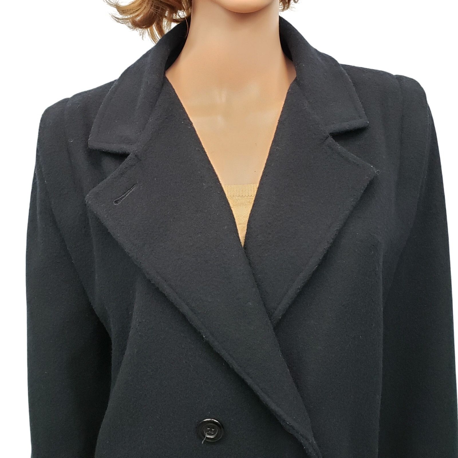Vintage Union Made USA J&H Fashions Double Breasted Wool Pea Coat 14 Size L / US 10 / IT 46 - 4 Thumbnail