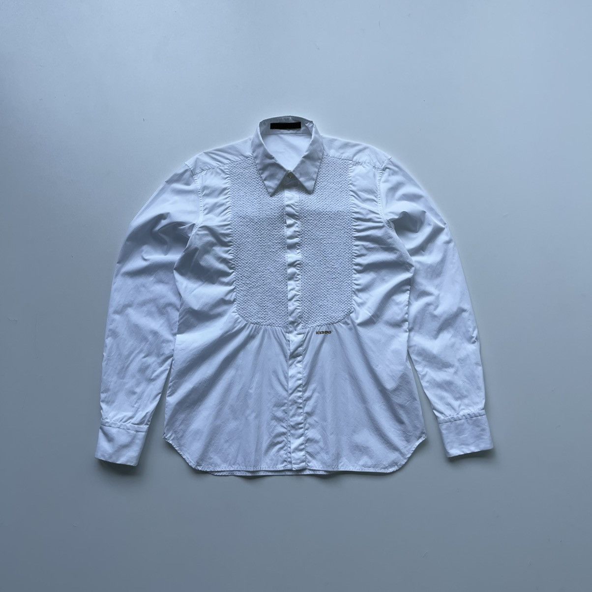 Iceberg × Vintage Iceberg 90’s Ruffled Tuxedo Smoking Button Ups Vintage Shirt Size US L / EU 52-54 / 3 - 1 Thumbnail