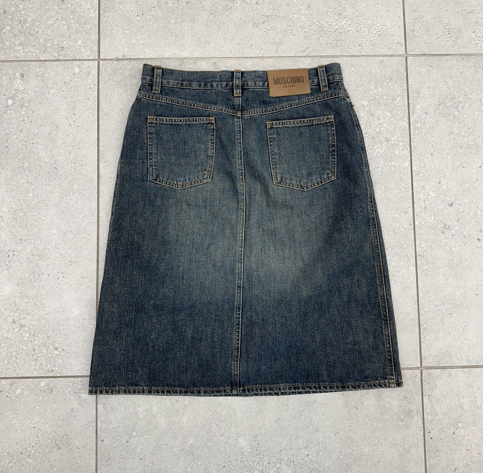 Moschino Vintage 2000s Moschino jeans Y2k Acid Jenans Denim Skirt Size 32" / US 10 / IT 46 - 7 Thumbnail