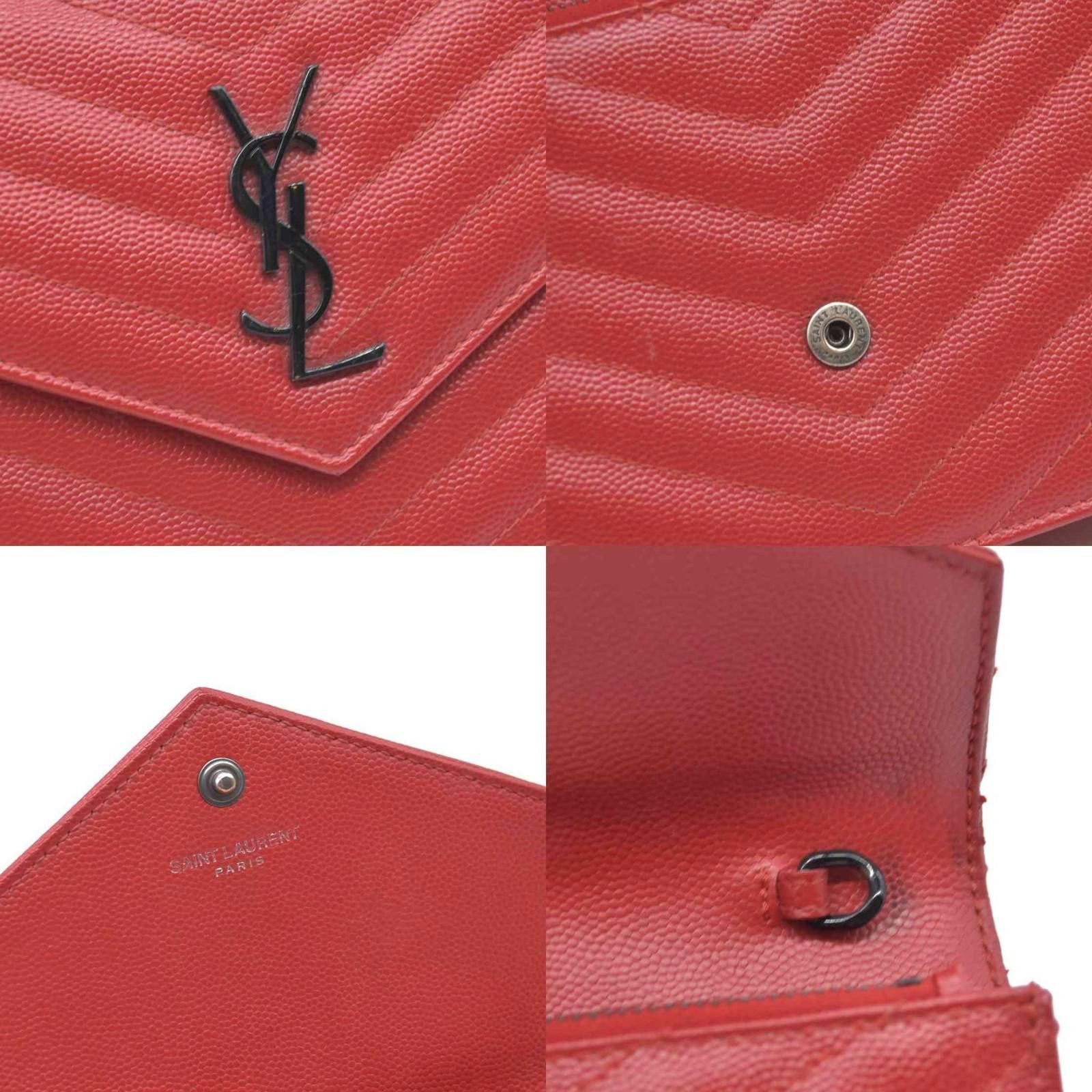 Saint Laurent Paris Saint Laurent Grain De Poudre Matelasse Chevron Monogram Size ONE SIZE - 3 Thumbnail