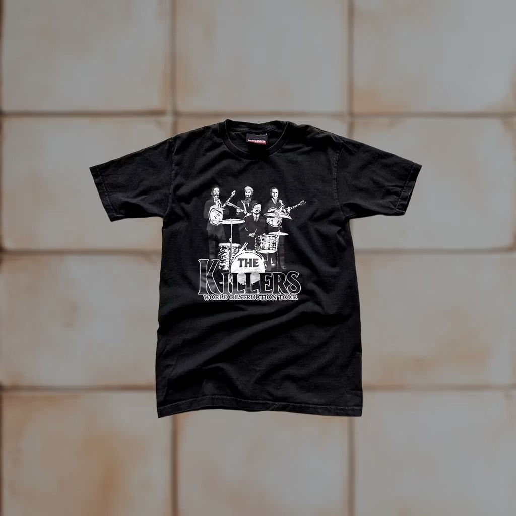 Vintage THE KILLERS WORLD DESTRUCTION TOUR BLACK ROCK TEE T-SHIRT MEN'S SIZE M Shirt Mens M Black Graphic Print 90s Tour Merch Size US M / EU 48-50 / 2 - 1 Thumbnail