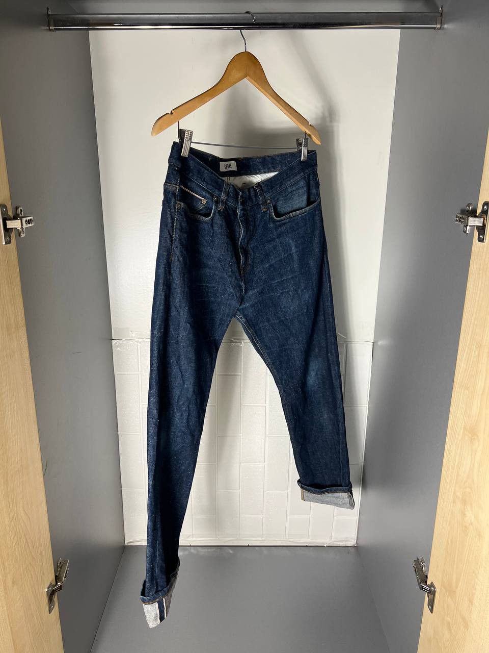 Japanese Brand VINTAGE SPOKE DENIM SELVEDGE JEANS DESIGNER CASUAL Y2K JAPAN Size US 35 - 5 Thumbnail
