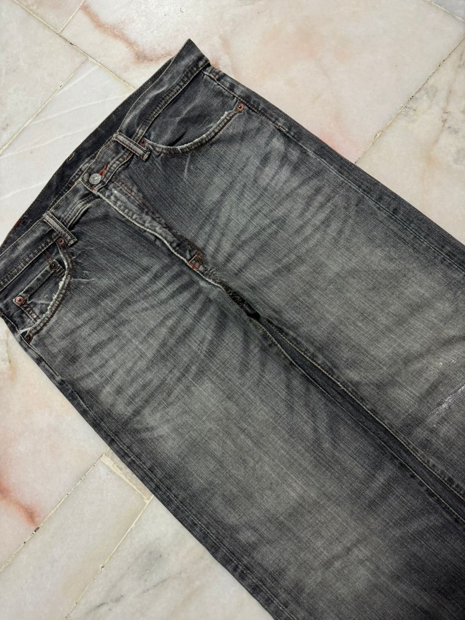 Tornado Mart 💥Insane💥90s Gl Heart Honey Comb Distressed Repaired Insane Size US 33 - 6 Thumbnail
