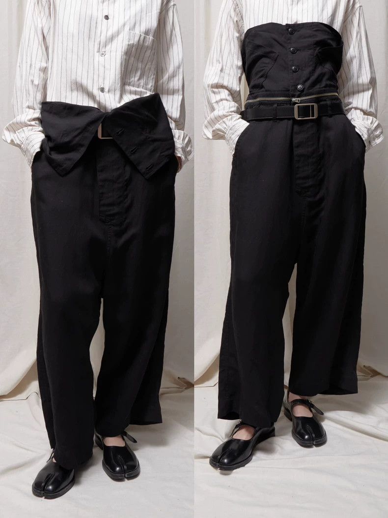 Y's Y's Black Tencel blend bandeau jumpsuit Size 25" / US 0 / IT 36 - 1 Thumbnail
