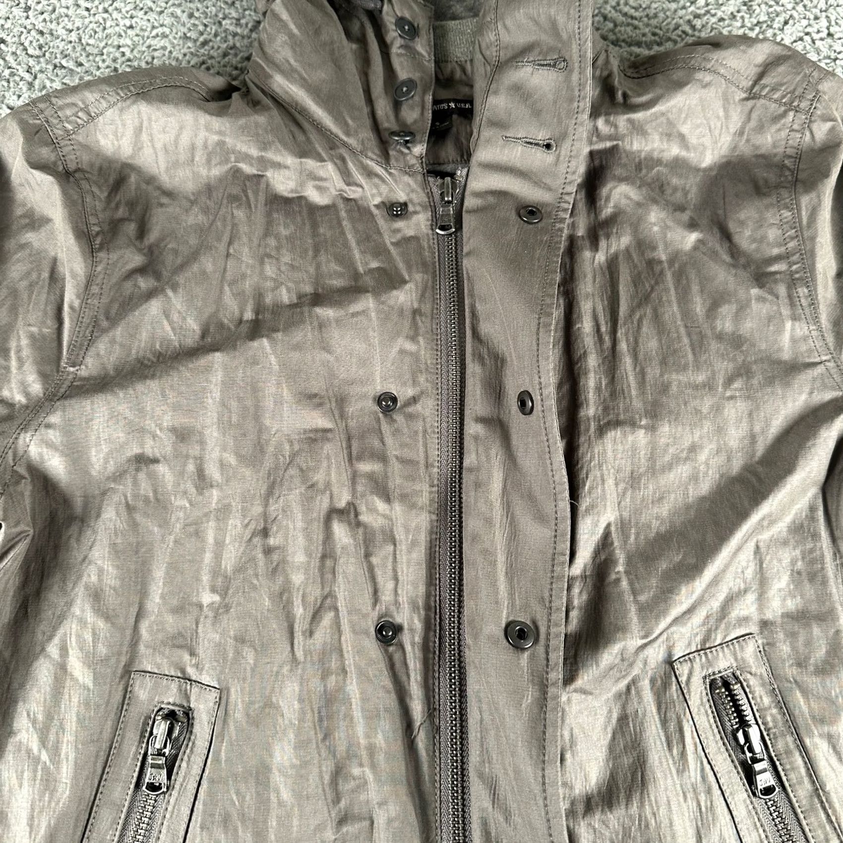 John Varvatos John Varvatos S Hooded Zip Front Lightweight Gray Casual Coat Lined Jacket Mens Size US S / EU 44-46 / 1 - 5 Thumbnail