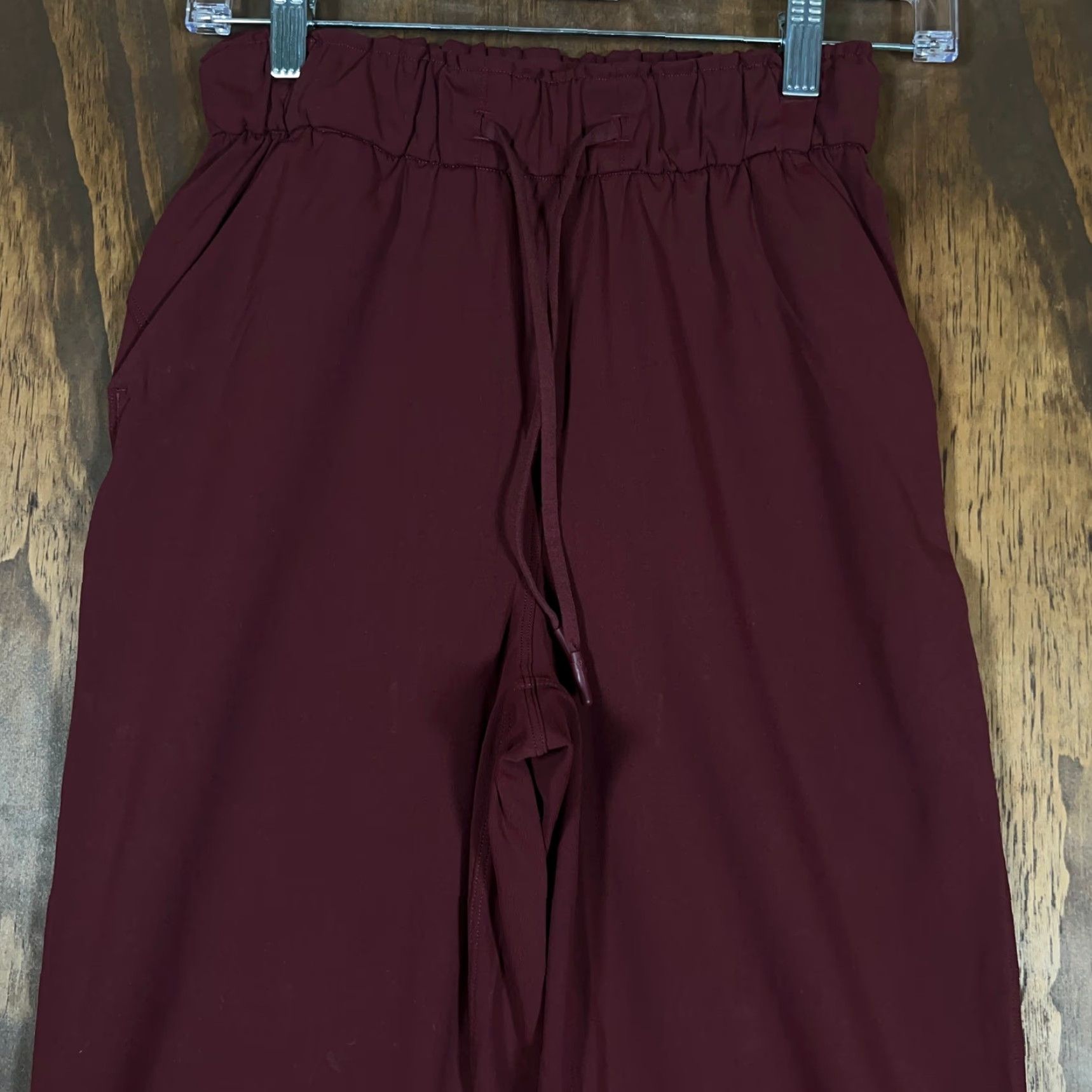 Lululemon Lululemon Womens Pants Maroon High Rise Pull On Drawstring Super Soft Stretch 2 Size 42" / US 20 - 2 Thumbnail