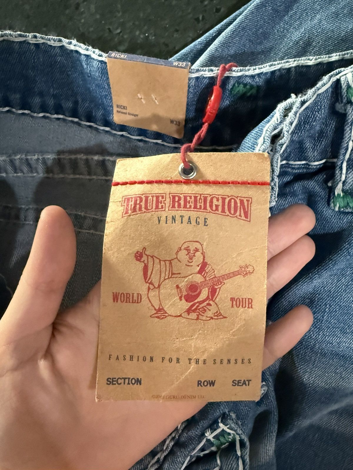 True Religion Tru Religion Ricki relaxed straight blue/green Size US 33 - 4 Thumbnail