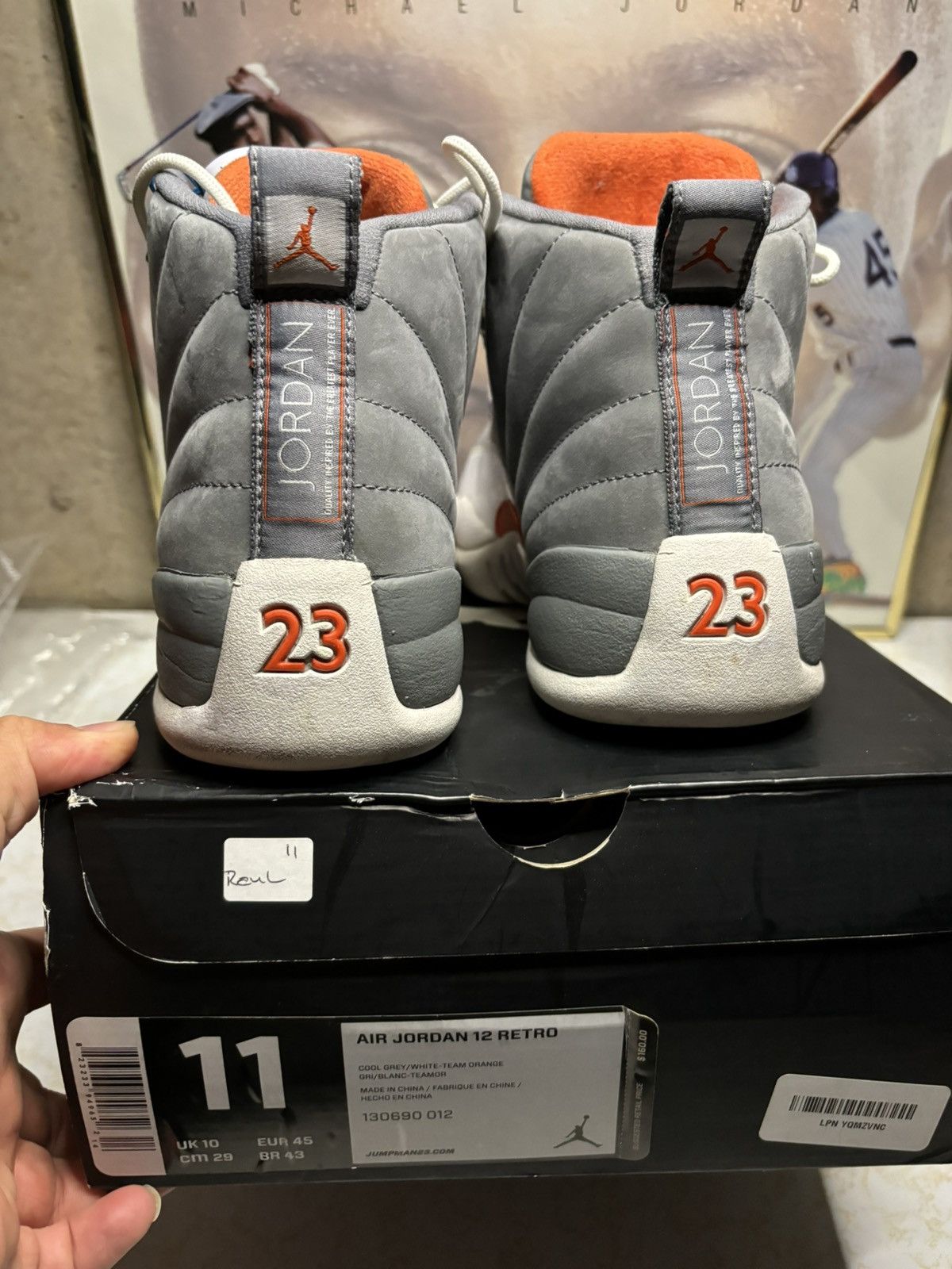 Jordan Brand Air Jordan 12 Retro Cool Grey 2012 Size US 11 / EU 44 - 7 Thumbnail