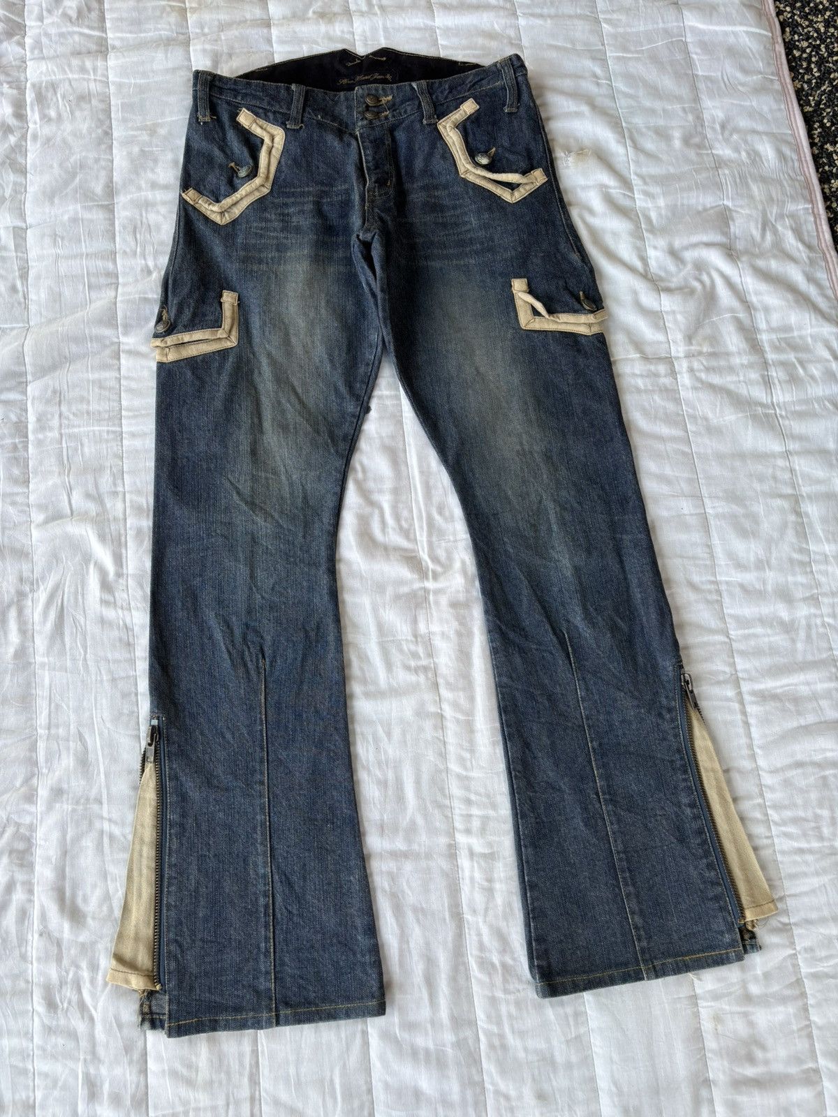 If Six Was Nine 💥IF SIX WAS NINE LGB FLARE MUD WASH JEANS Size US 30 / EU 46 - 3 Thumbnail