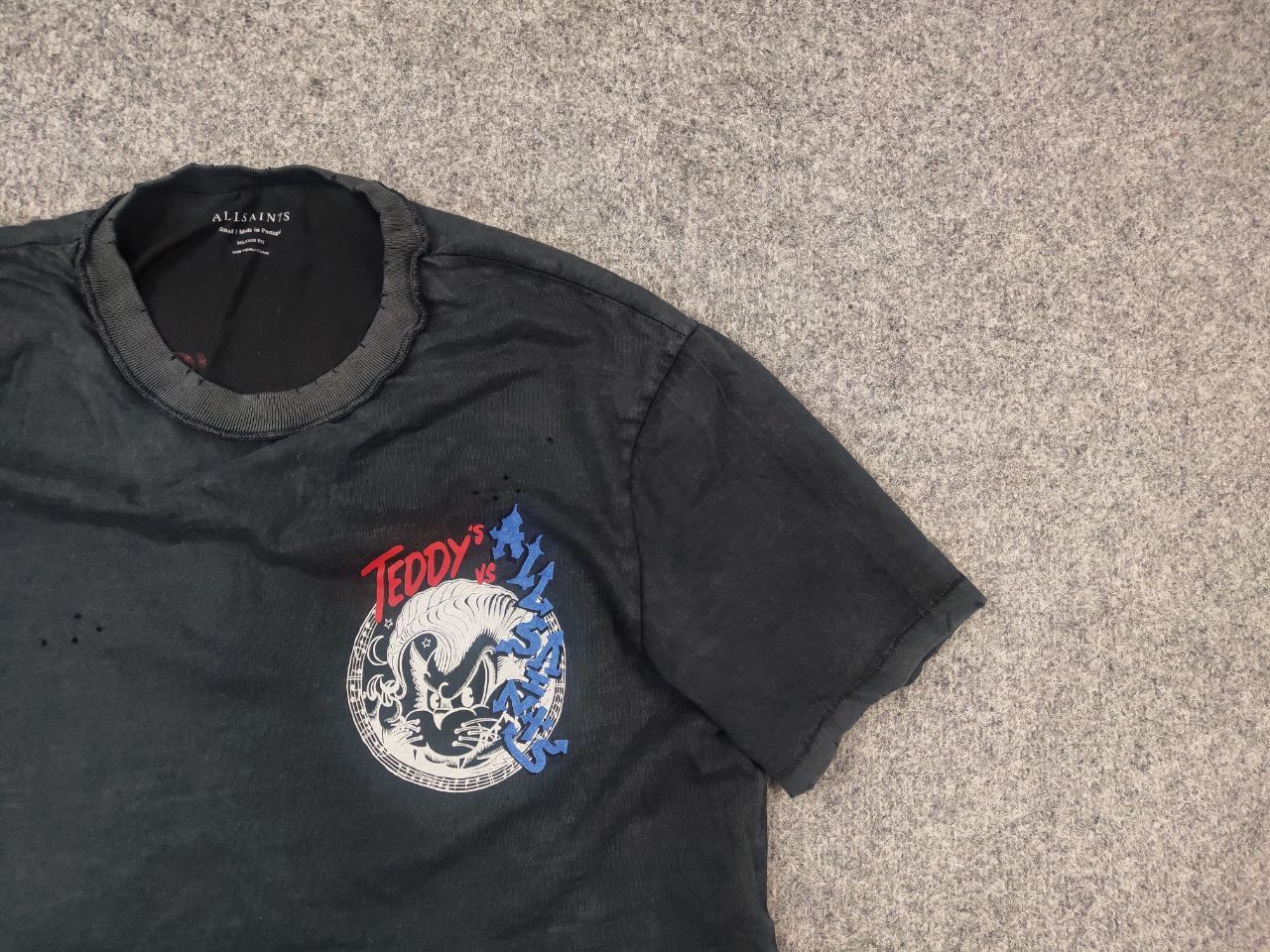 Allsaints AllSaints Stray Tee Graphic Distressed T Shirt Vintage Japan Size US S / EU 44-46 / 1 - 8 Thumbnail