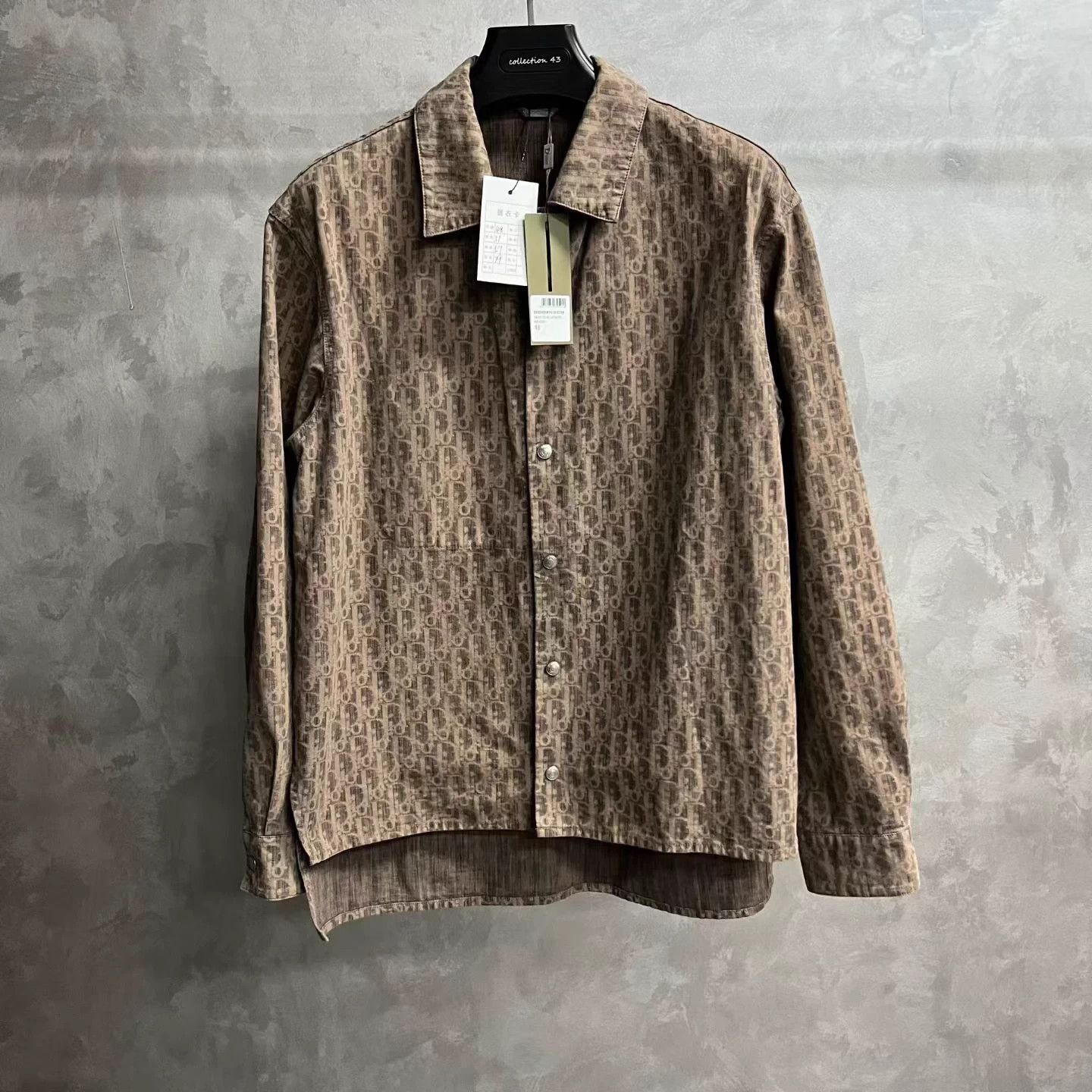 Dior Dior Brown Logo All Over Print Denim Shirt Jacket Size US M / EU 48-50 / 2 - 1 Thumbnail