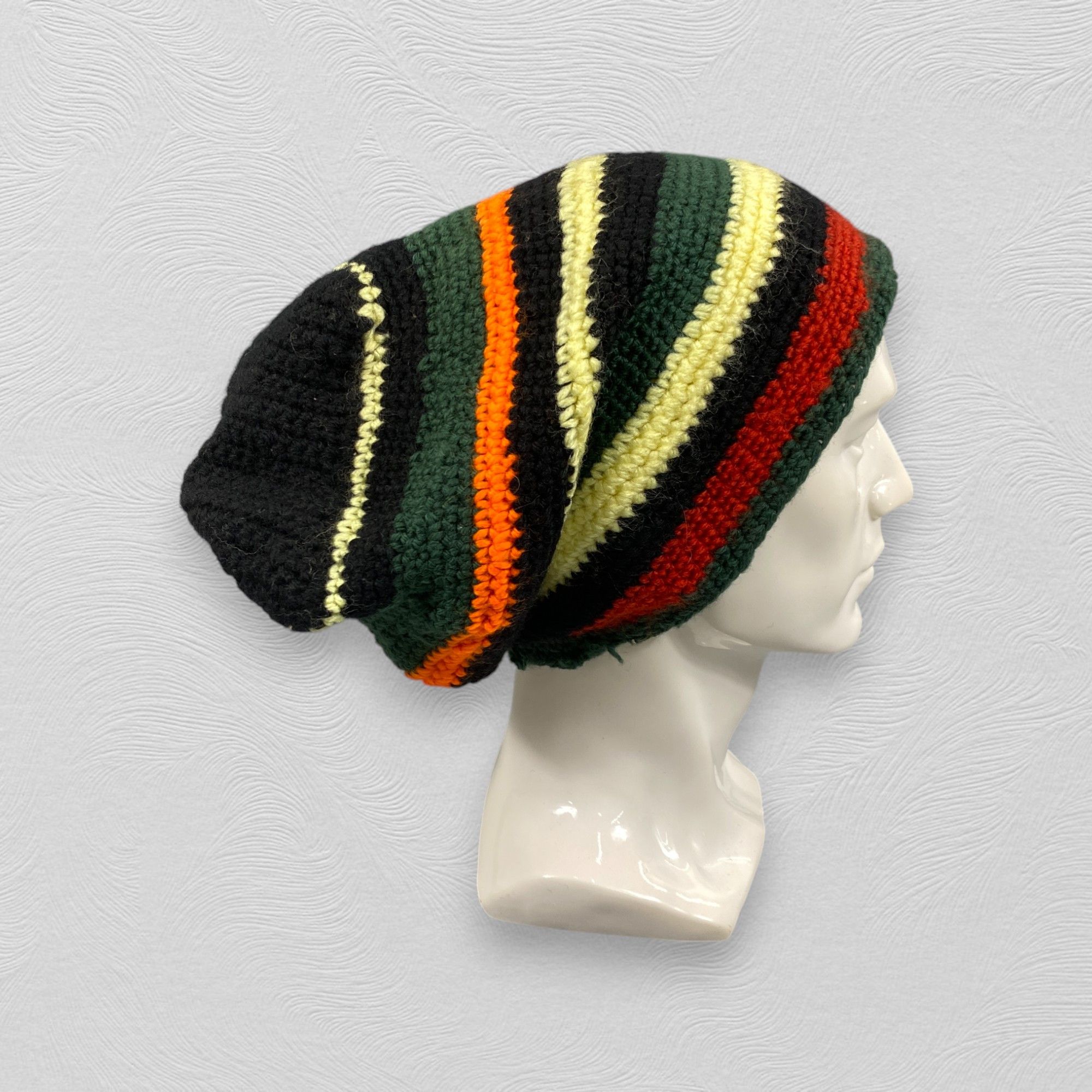 Japanese Brand Vintage Striped Slouchy Beanie Hats -BN1036 Size ONE SIZE - 3 Thumbnail