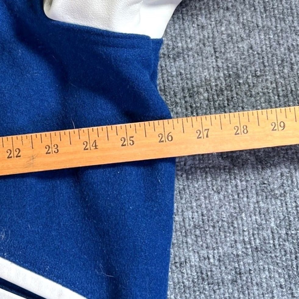 Vintage VINTAGE Butwin Varsity Jacket Mens XL Blue White Wool Leather Letterman Buckeye Jacket Size US XL / EU 56 / 4 - 7 Thumbnail