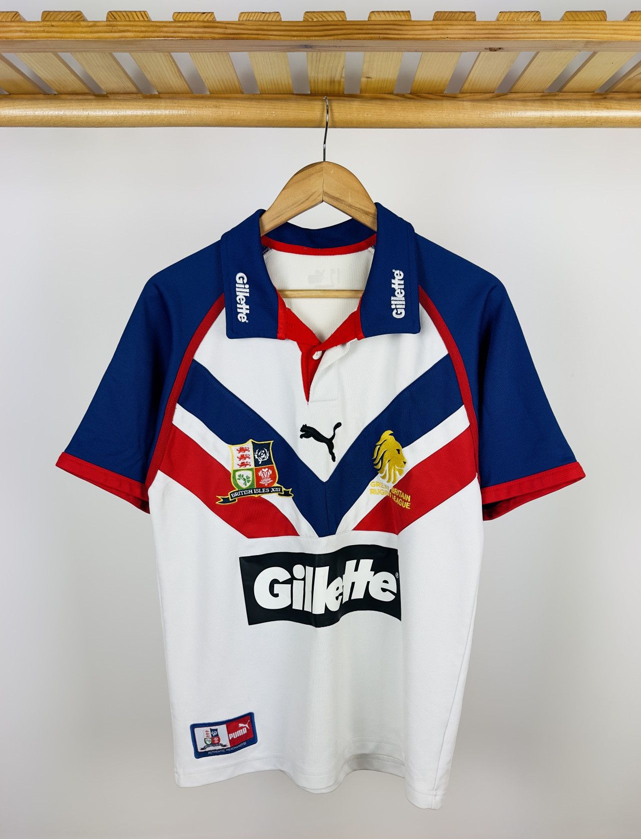 Puma Vintage Puma Great Britain Lions Rugby League Shirt 2005/06 Size US S / EU 44-46 / 1 - 1 Thumbnail