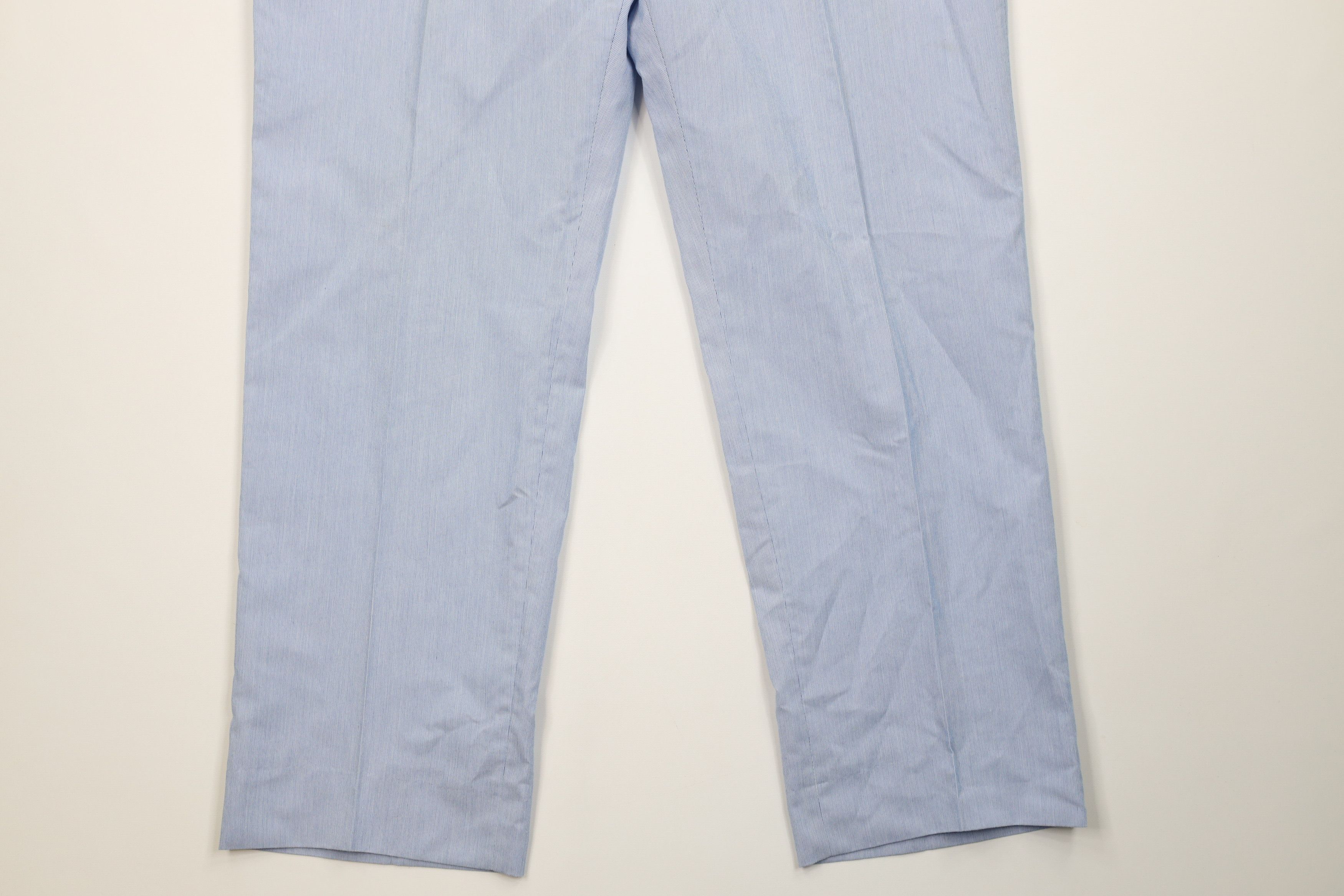 Vintage Vintage 70s Streetwear Pinstriped Wide Leg Chino Pants USA Size US 42 / EU 58 - 4 Thumbnail