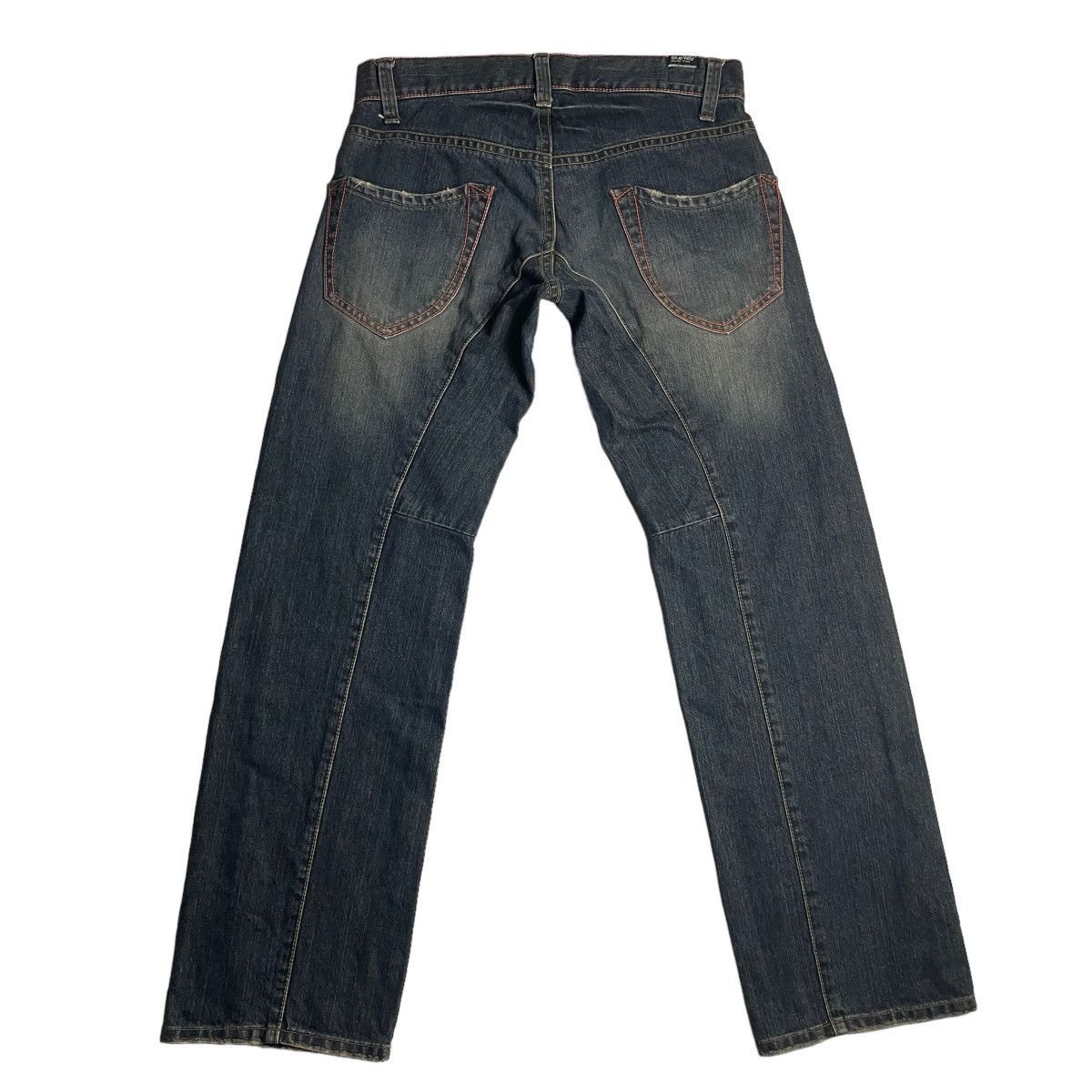 Blue Blue Japan 🇯🇵 VINTAGE BLUE WAY WASHED DENIM PANTS Size US 33 - 2 Thumbnail