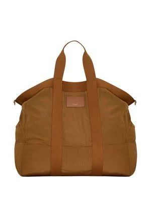 Saint Laurent Paris o1s1wg111124 Size: OS / City Logo Patch Tote Bag in Brown Size ONE SIZE - 7 Thumbnail