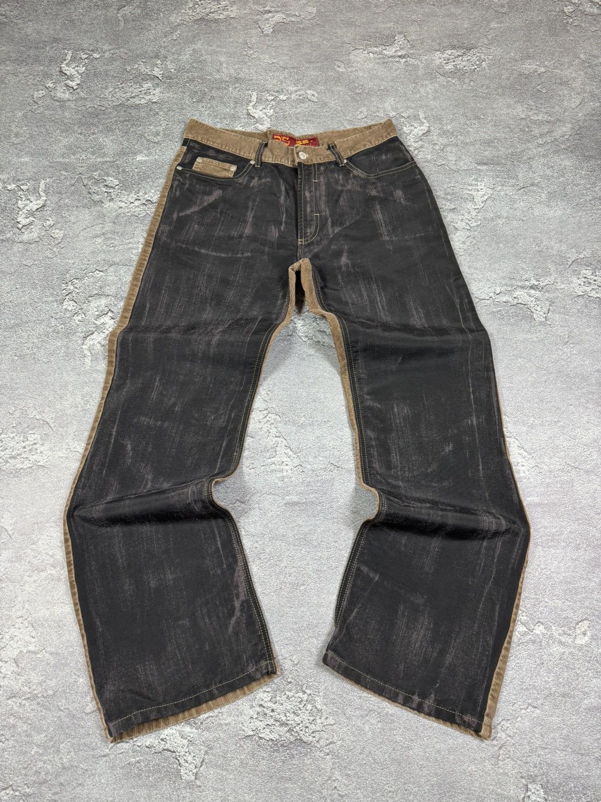 If Six Was Nine 2000s 5S Y2K Flare Bootcut Patch Work Pants Size 32 Size US 32 / EU 48 - 1 Thumbnail