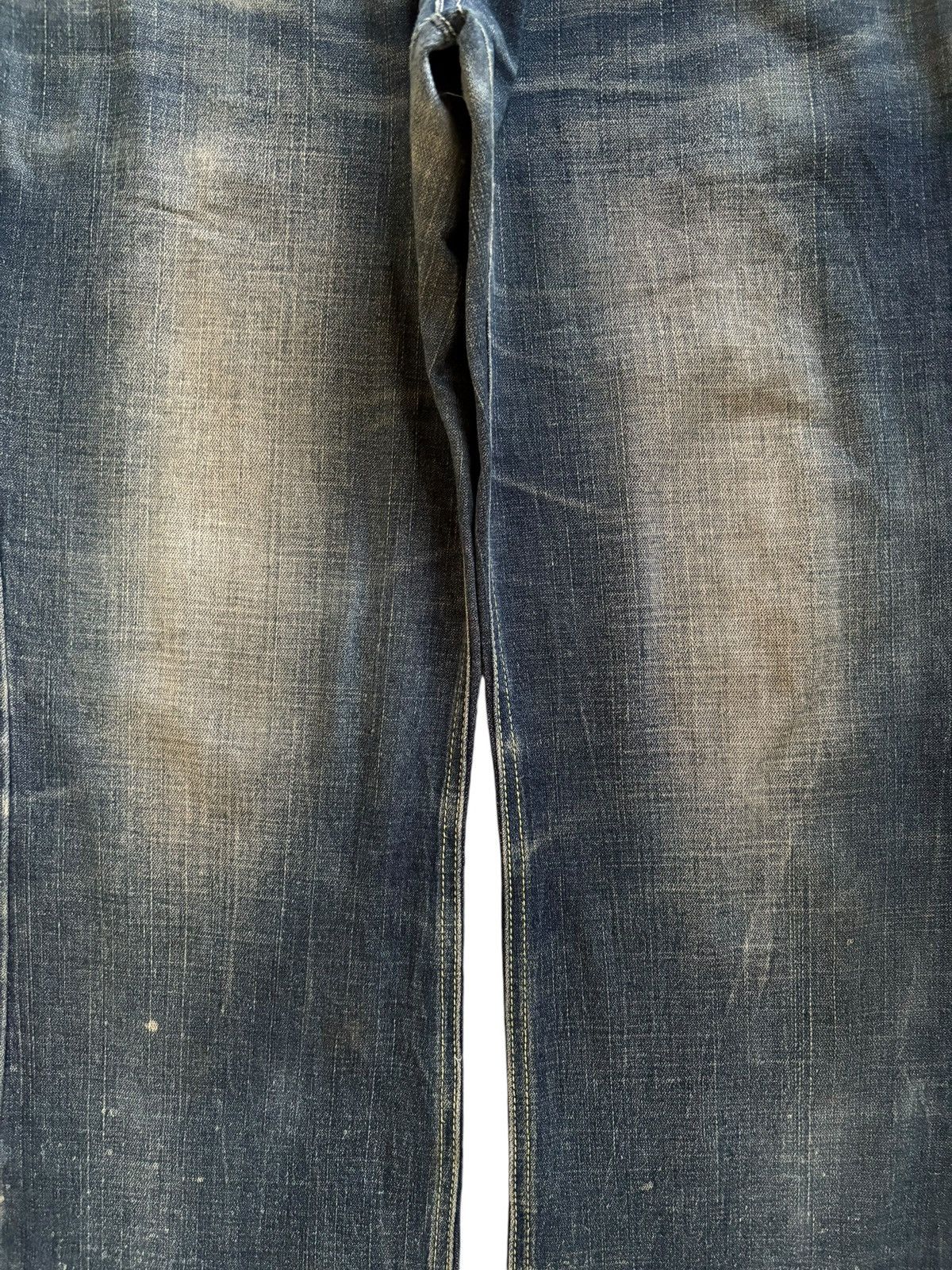 Japanese Brand Vintage Japanese Brand Buckle Back Mud Wash Bootcut Jeans Size 35" - 5 Thumbnail