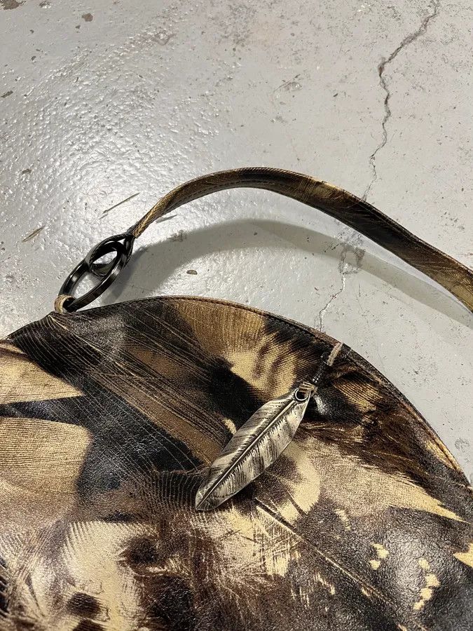Roberto Cavalli Roberto Cavalli Feather Charm Black & Beige Handle Bag Size ONE SIZE - 4 Thumbnail