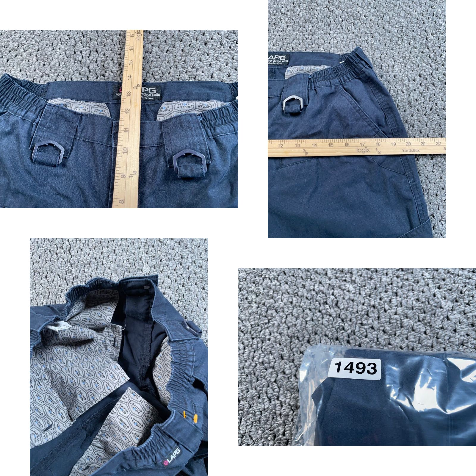 Vintage Military Tactical Pants Women's 10 (31 x 30.5) Dark Blue Ripstop Fabric Size 32" / US 10 / IT 46 - 8 Thumbnail