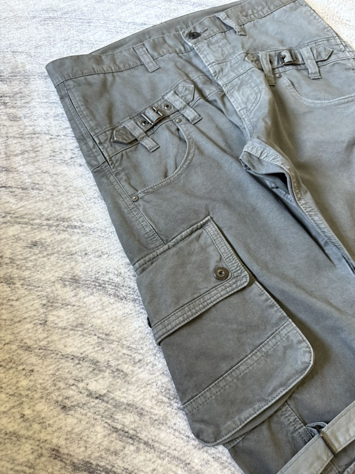 Japanese Brand Tette Homme Plag Bondage Deconstructed Cut & Sew Cargo Pants Size US 32 / EU 48 - 10 Thumbnail