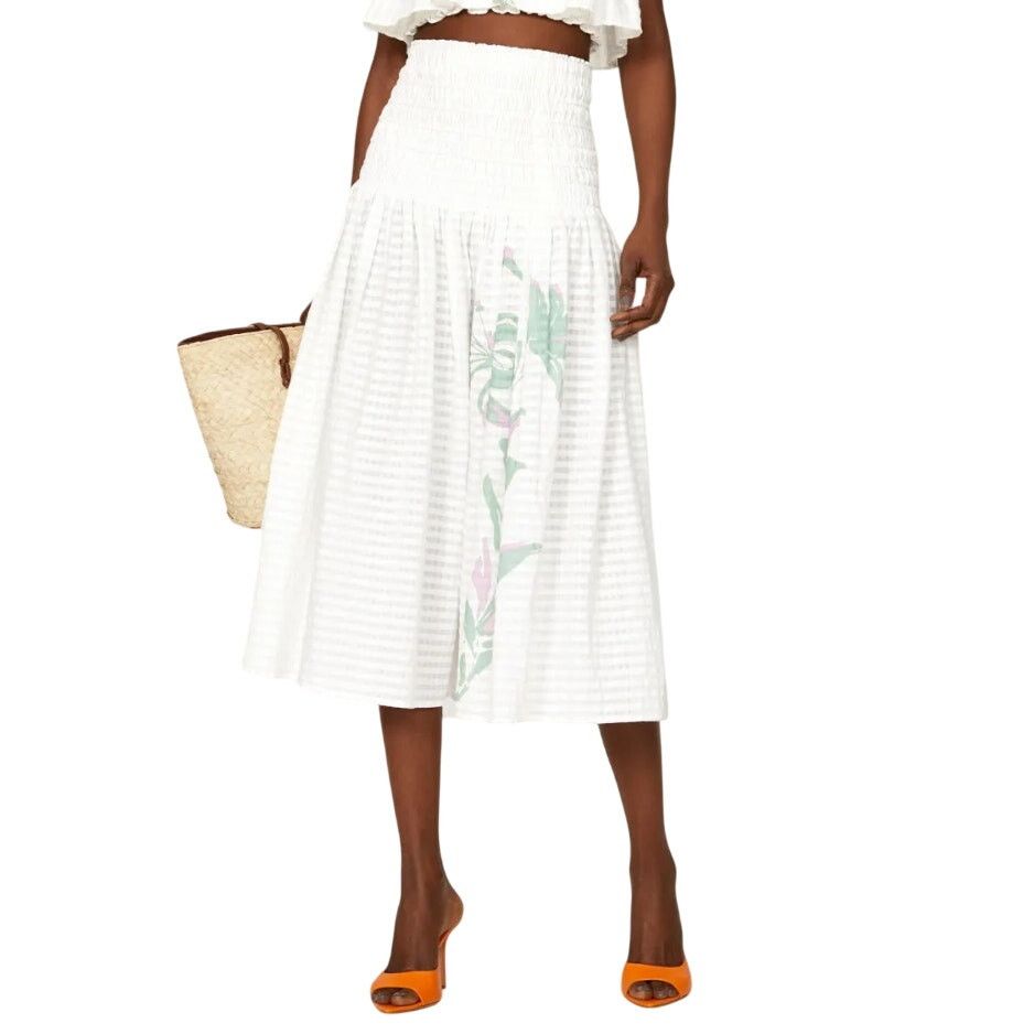 Tanya Taylor Tanya Taylor Lily Skirt in White, Size M Size 30" / US 8 / IT 44 - 2 Thumbnail