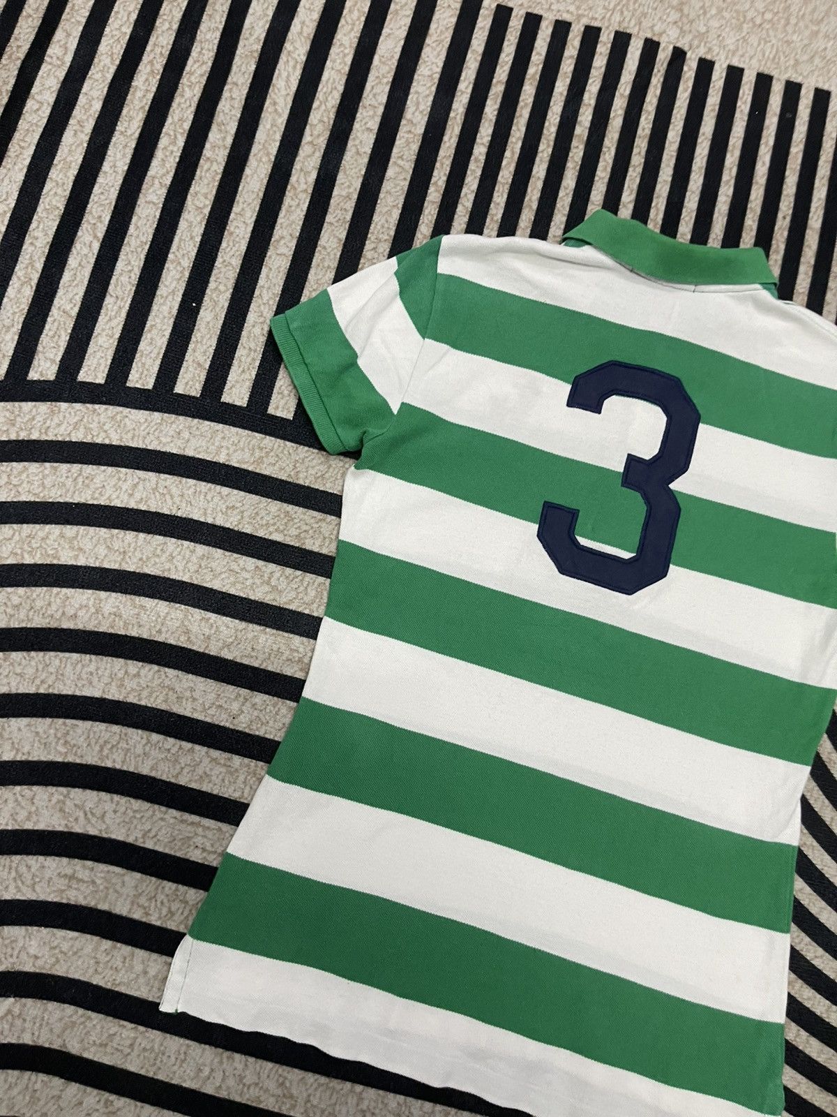 Polo Ralph Lauren 2000s POLO RALPH LAUREN BIG PONY STRIPES NO 3 POLO SHIRT Size L / US 10 / IT 46 - 14 Thumbnail
