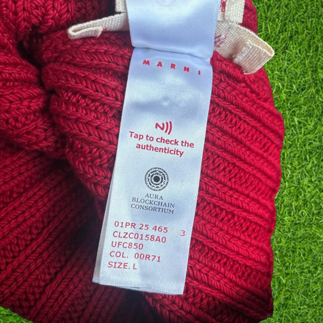 Marni Marni Red Knitted Logo Beanie Size ONE SIZE - 5 Thumbnail