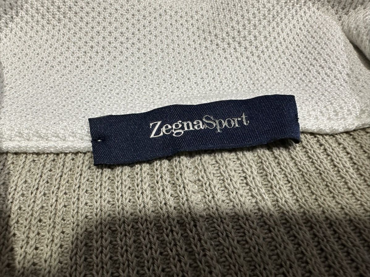 Designer × Ermenegildo Zegna 🔥Vintage Zegna Sport Ribbed Knit Double Layer Polo Ls Shirt Size US M / EU 48-50 / 2 - 11 Thumbnail