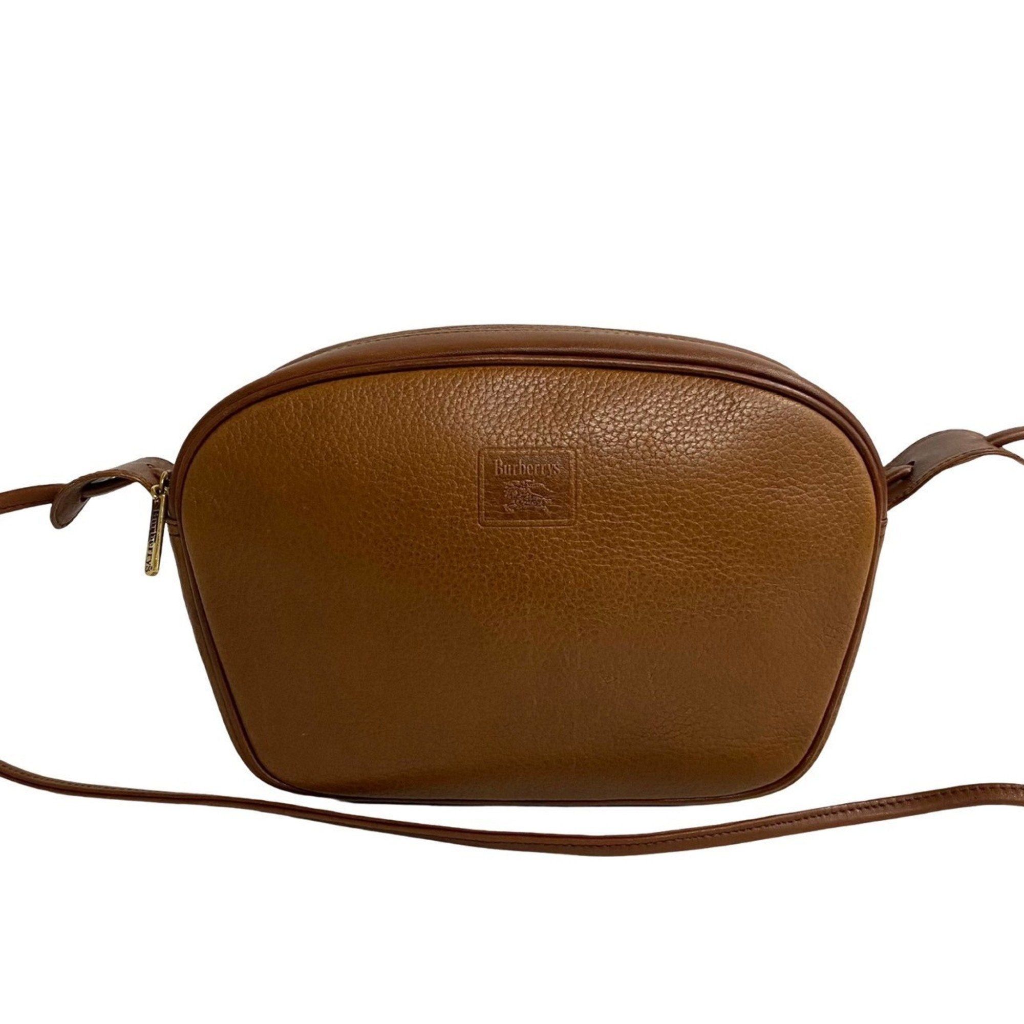 image of Burberrys Nova Check Shadow Horse Leather Shoulder Bag Sacoche Crossbody Brown 19648, Women's