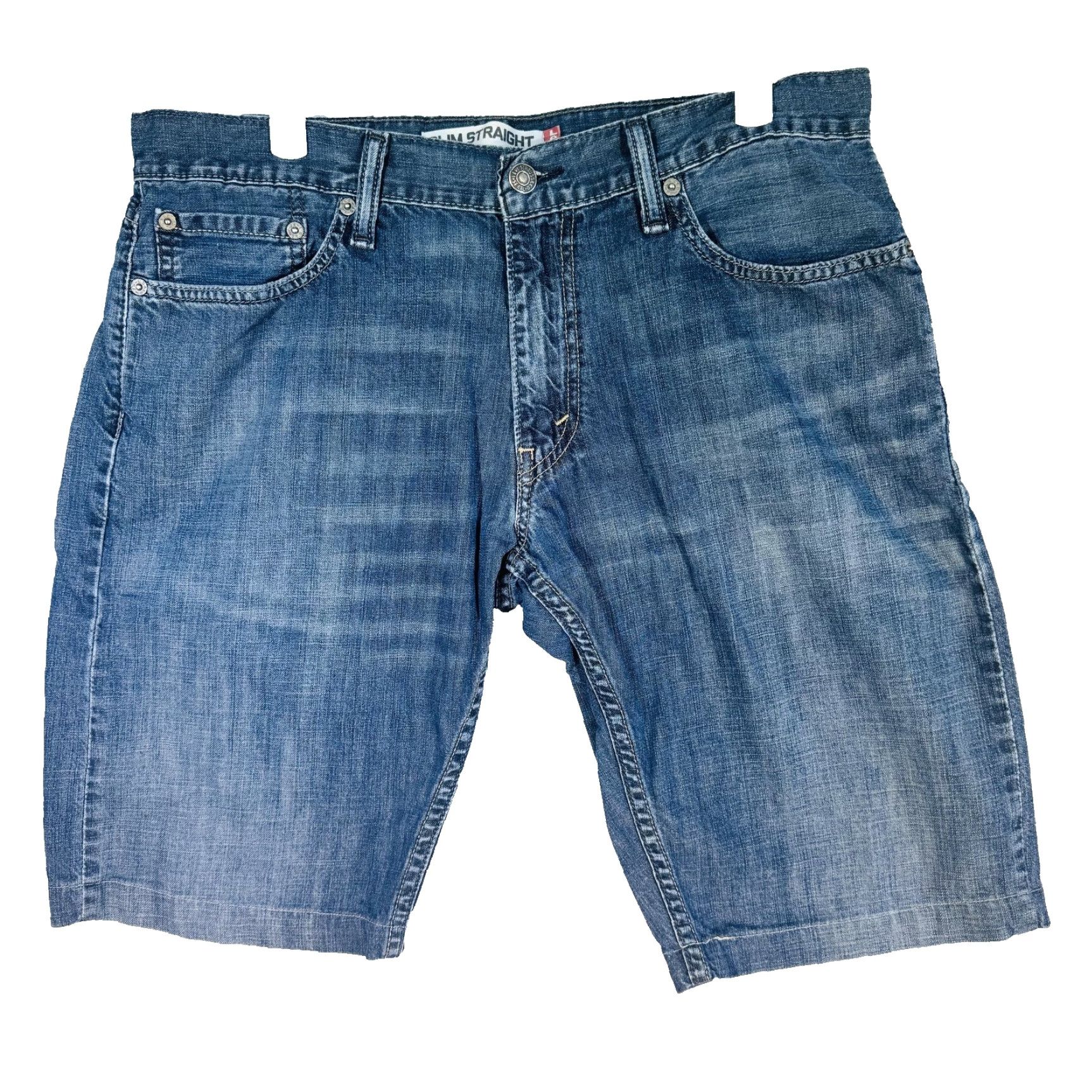 Levi's Levi's 514 Shorts Mens 34 Blue Bermuda Slim Straight 12 Inseam 5-Pocket Zip Fly Button Closure Size US 34 / EU 50 - 5 Thumbnail