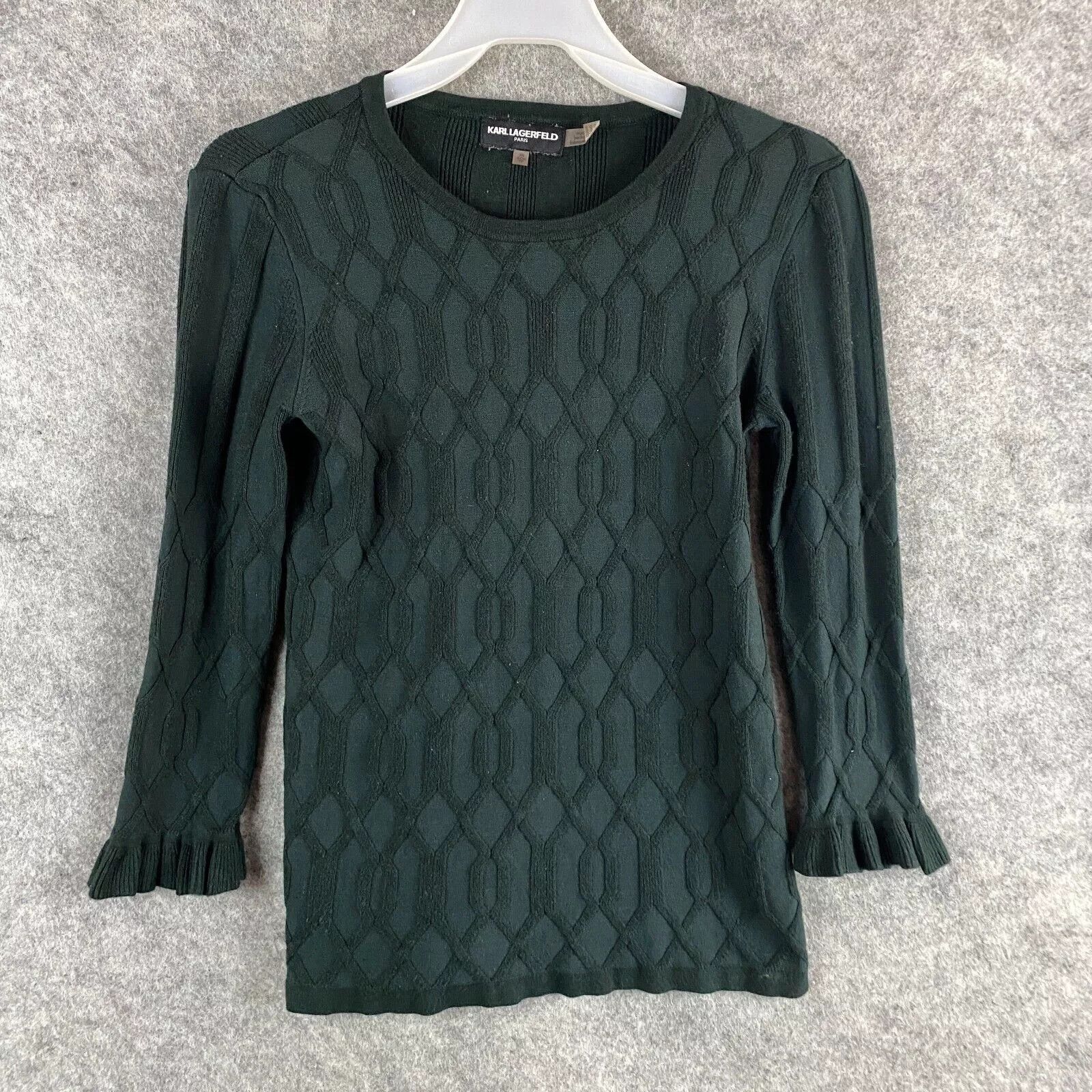 Karl Lagerfeld Karl Lagerfeld Paris Sweater XS Women's Pullover Rayon Blend Size XS / US 0-2 / IT 36-38 - 1 Thumbnail