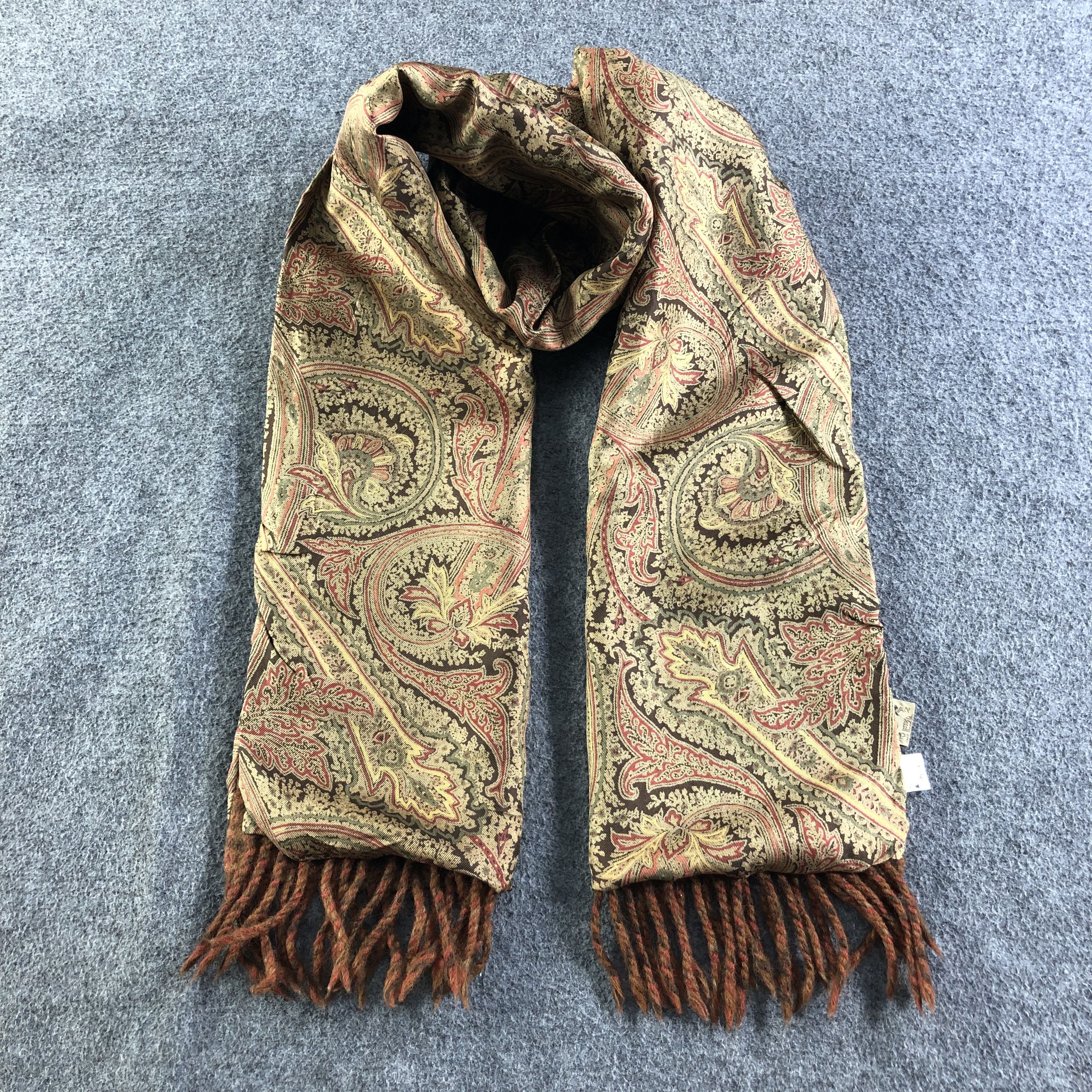 Hypebeast Top Kapi Paisley Silk/Wool Scarf Muffler V1998 Size ONE SIZE - 1 Thumbnail