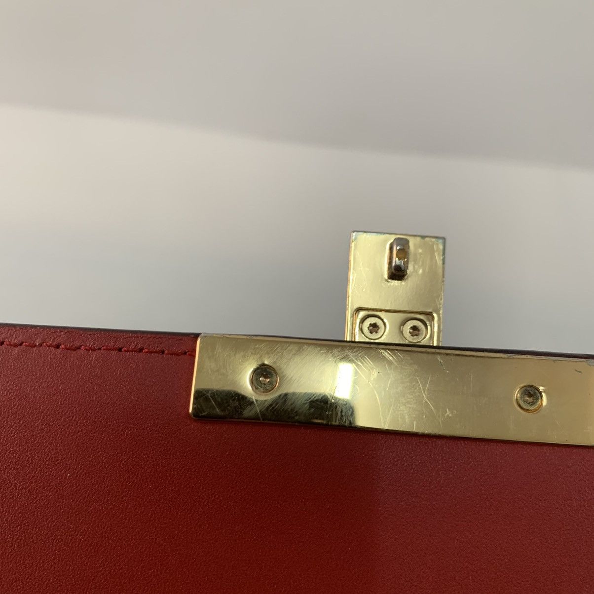 Gucci Gucci Red Leather Chain Shoulder Bag Size ONE SIZE - 12 Thumbnail