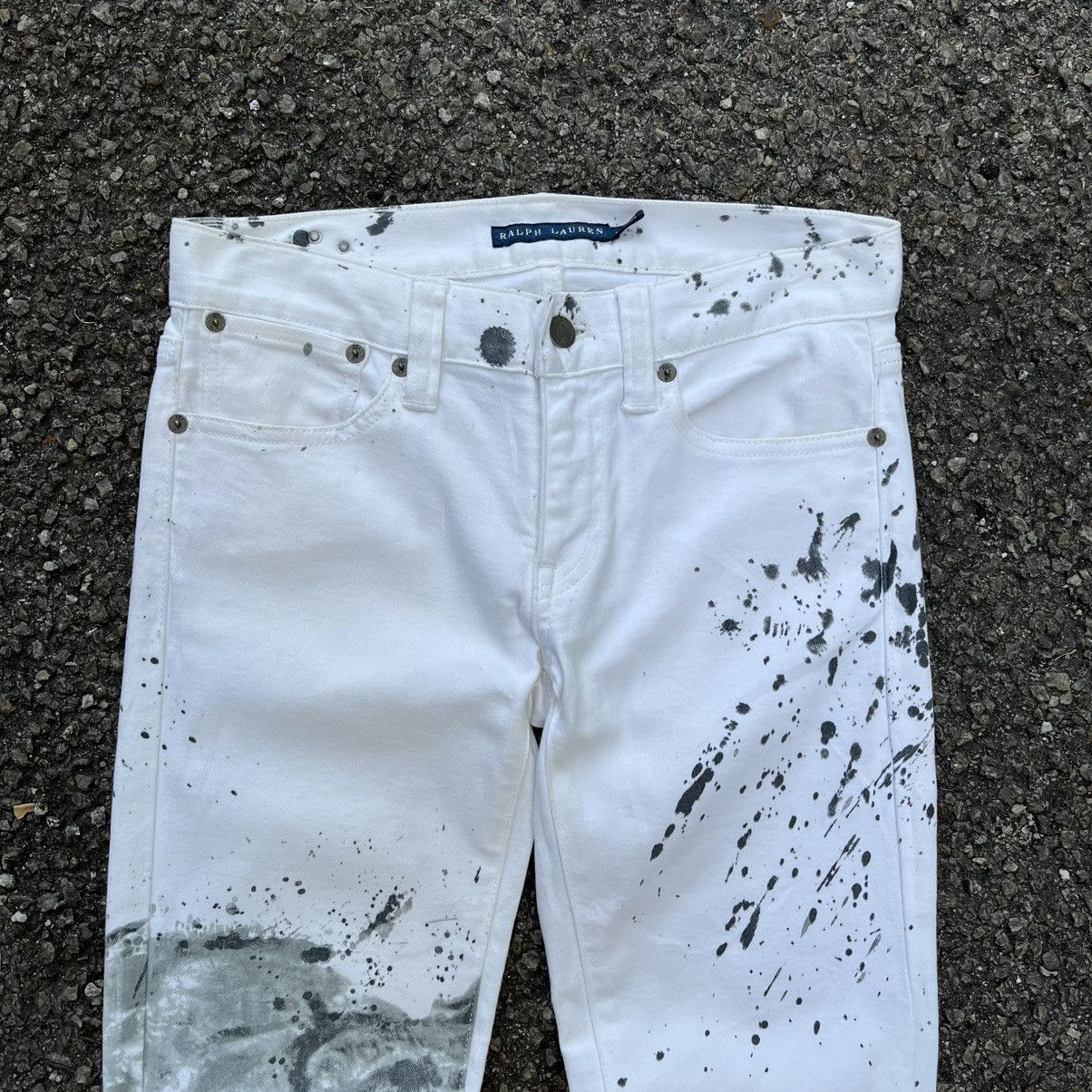 Polo Ralph Lauren Ralph Lauren White Splatter Painted Bull Graphic Slim Jeans Size 26" / US 2 / IT 38 - 3 Thumbnail