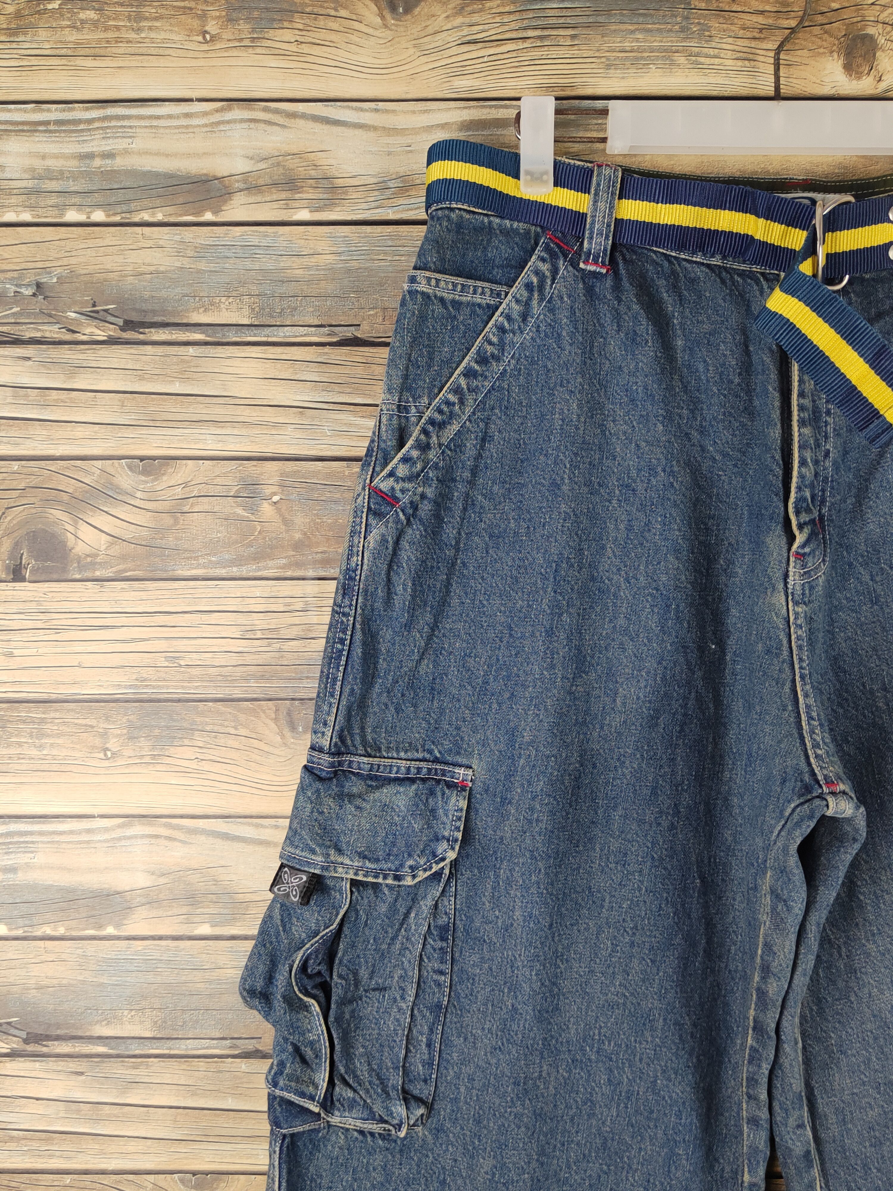 Welcome Skateboards DL Piko Blue Distressed Ripped Jeans #2610 Size US 34 / EU 50 - 3 Thumbnail