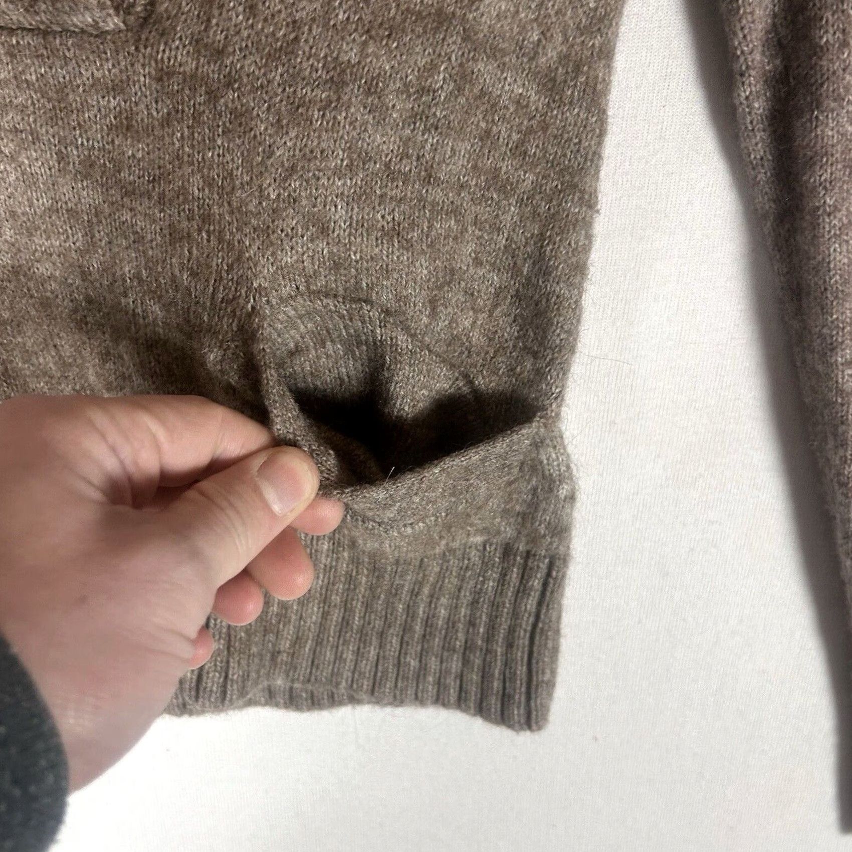 J.Crew VINTAGE JCrew Sweater Womens XS Alpaca Wool Blend Pullover Brown Long Sleeve Pockets L/S Size XS / US 0-2 / IT 36-38 - 2 Thumbnail