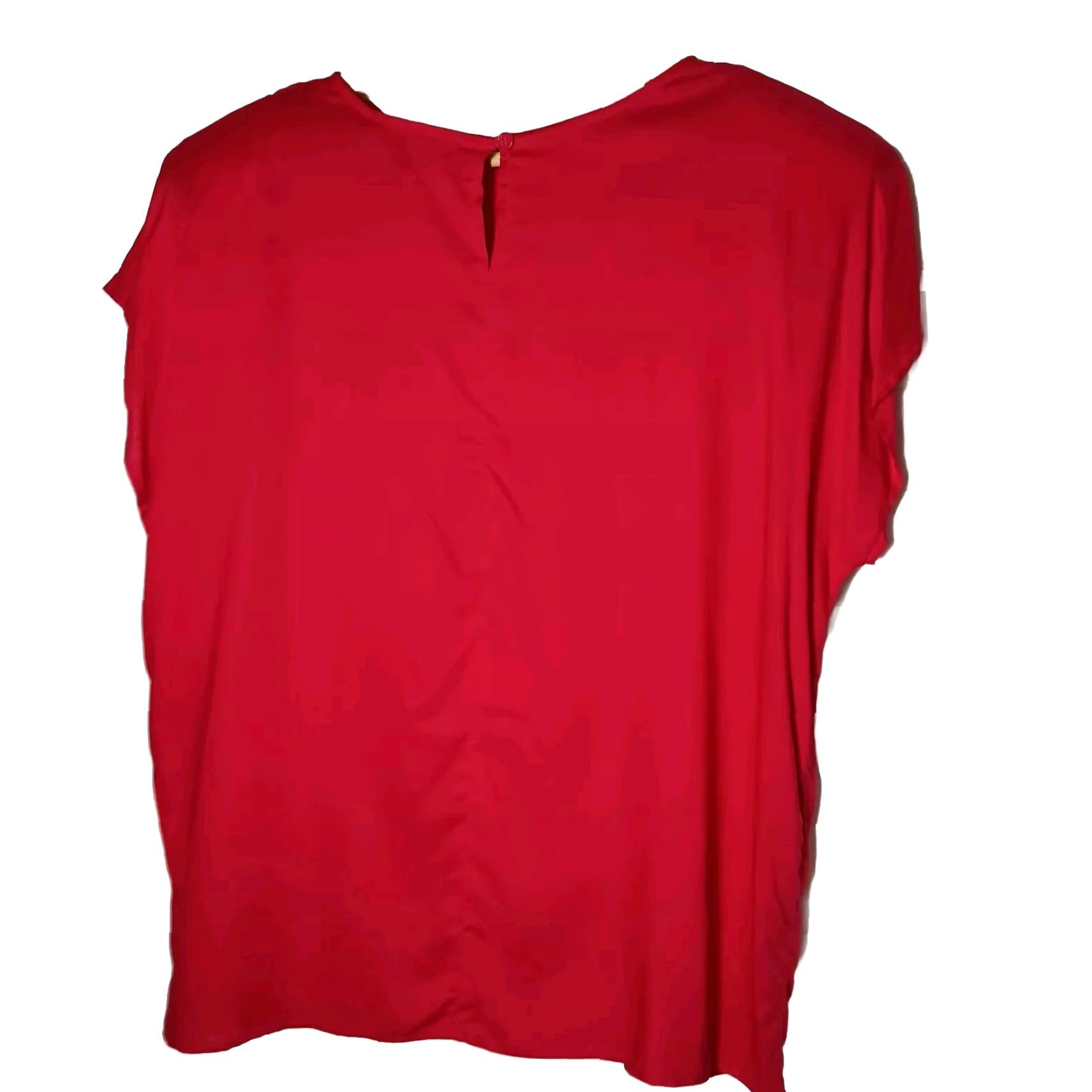 Pinko VINTAGE Melrose Options Blouse Women L Short Sleeve Pullover Rayon Magenta 1980s Casual Size L / US 10 / IT 46 - 2 Thumbnail