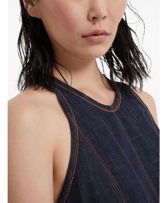 Brunello Cucinelli o1la1rc1a0425 Denim Dress in Black | Grailed