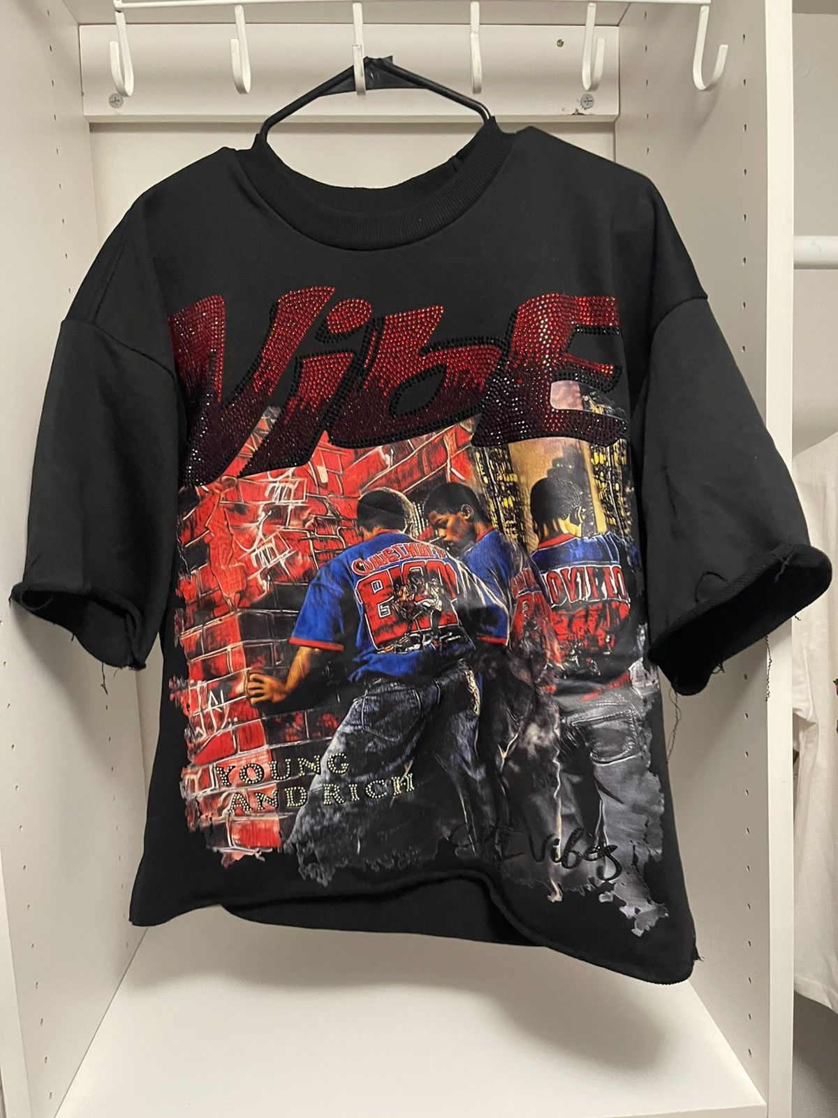 Other Rhinestone cropped graphic BKYS streetwear tee Size US M / EU 48-50 / 2 - 1 Thumbnail